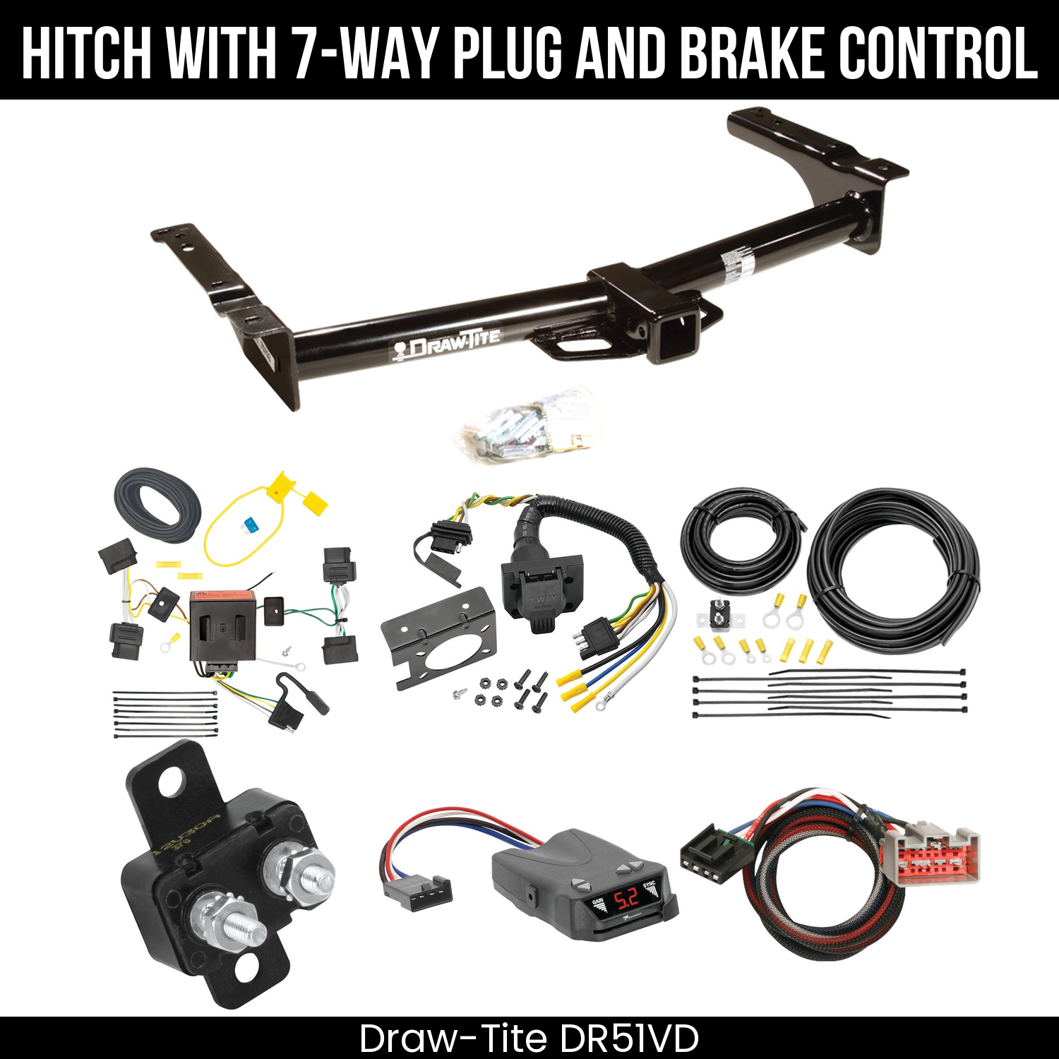 Trailer Hitch , 7-Way , Tekonsha Brakeman IV Brake Control