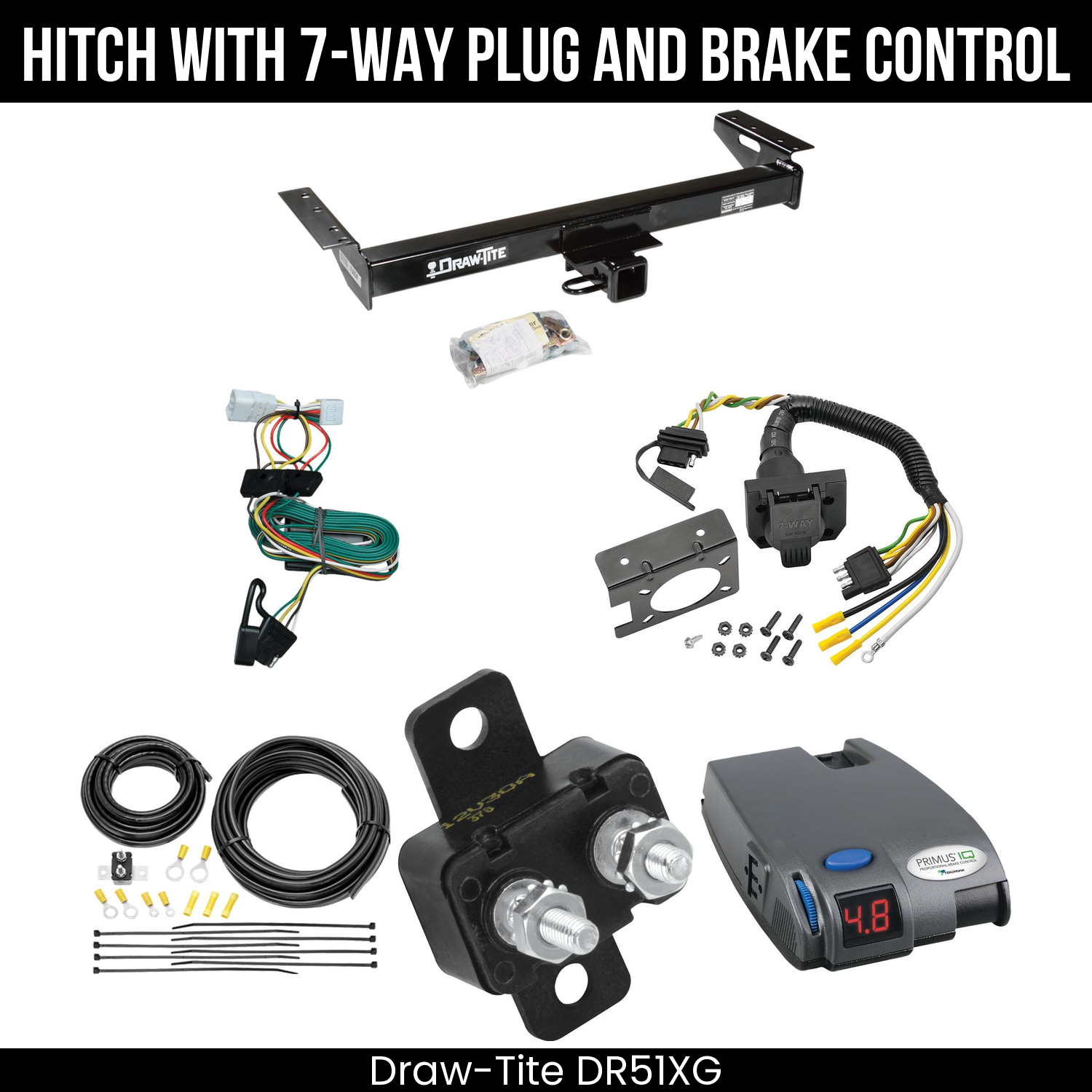 Trailer Hitch , 7-Way , Tekonsha Primus IQ Brake Control