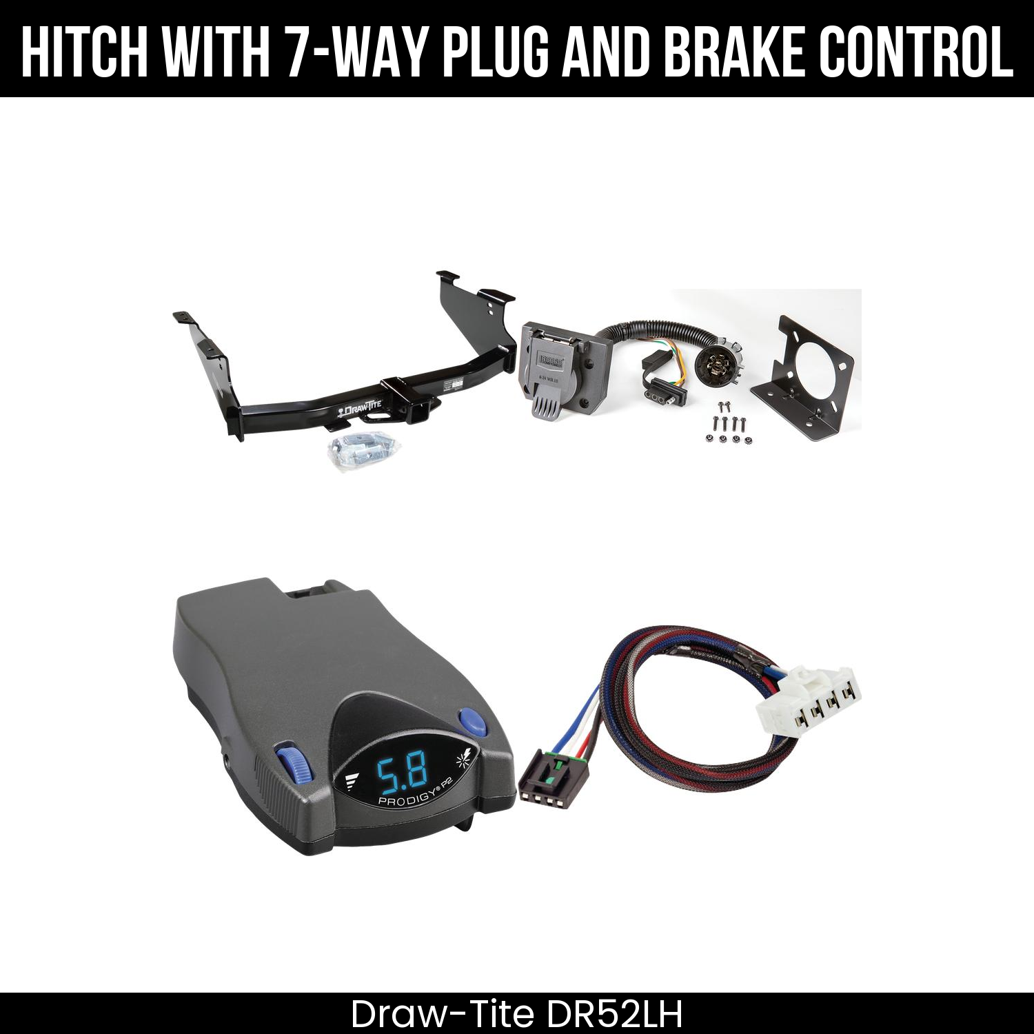 Trailer Hitch , 7-Way , Tekonsha Prodigy P2 Brake Control