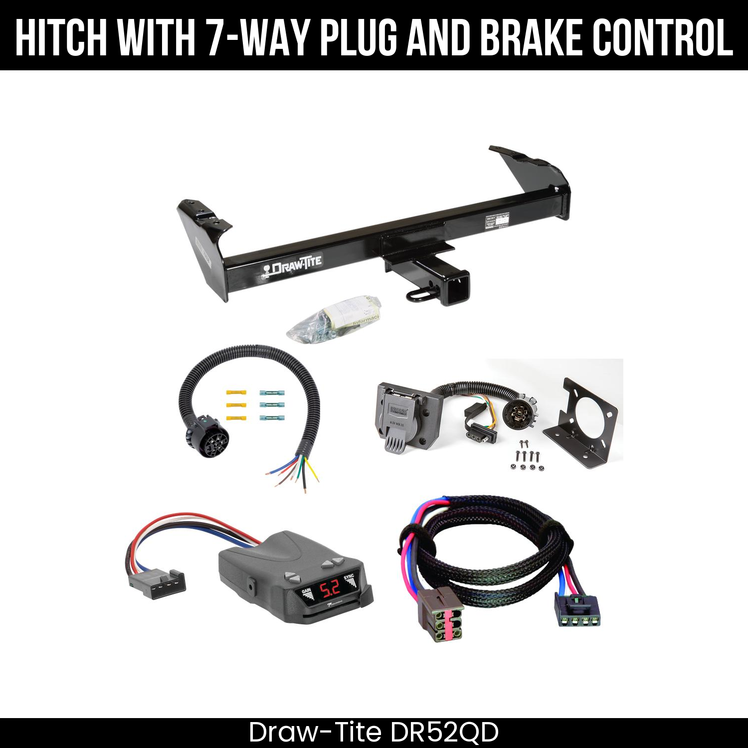 Trailer Hitch , 7-Way , Tekonsha Brakeman IV Brake Control