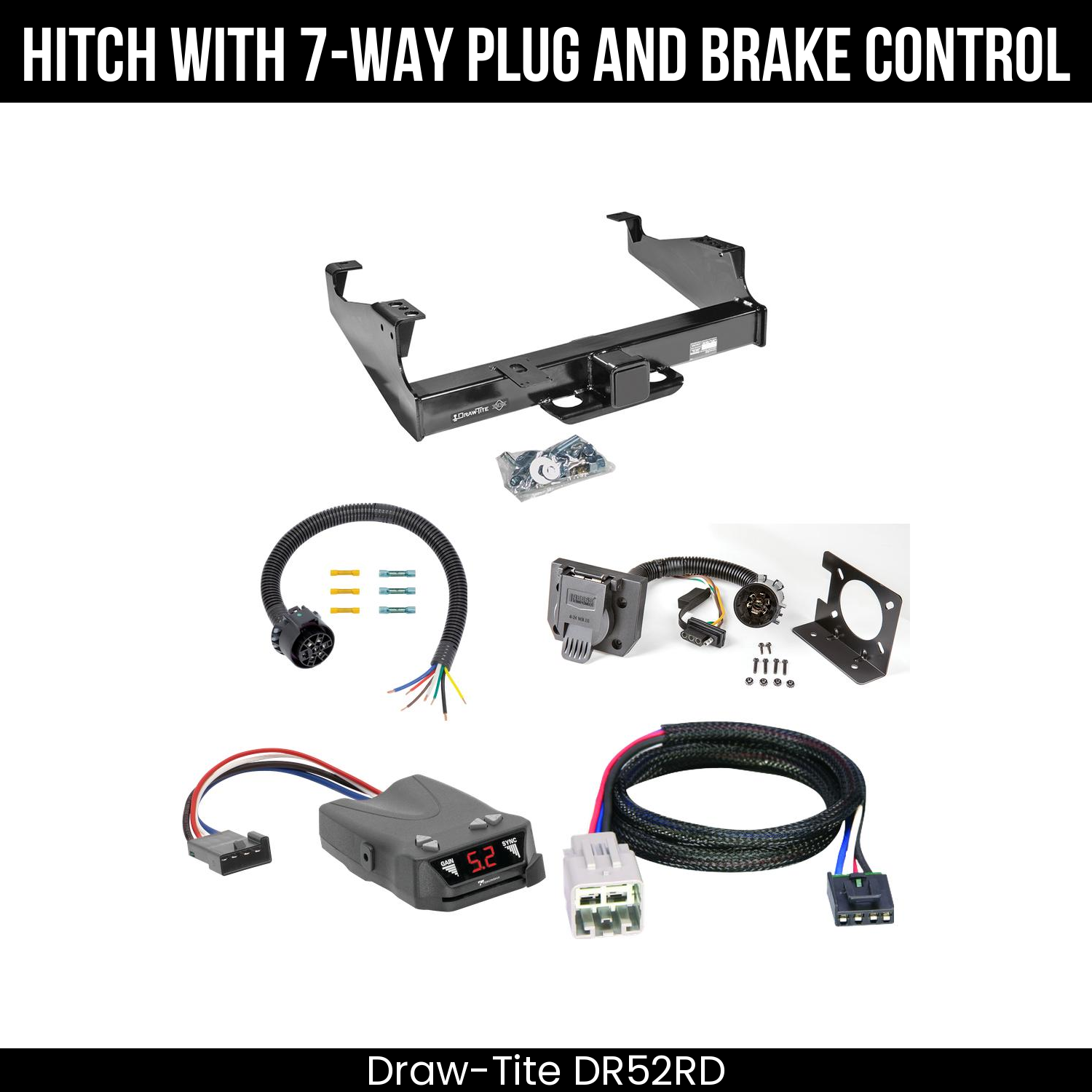 Trailer Hitch , 7-Way , Tekonsha Brakeman IV Brake Control