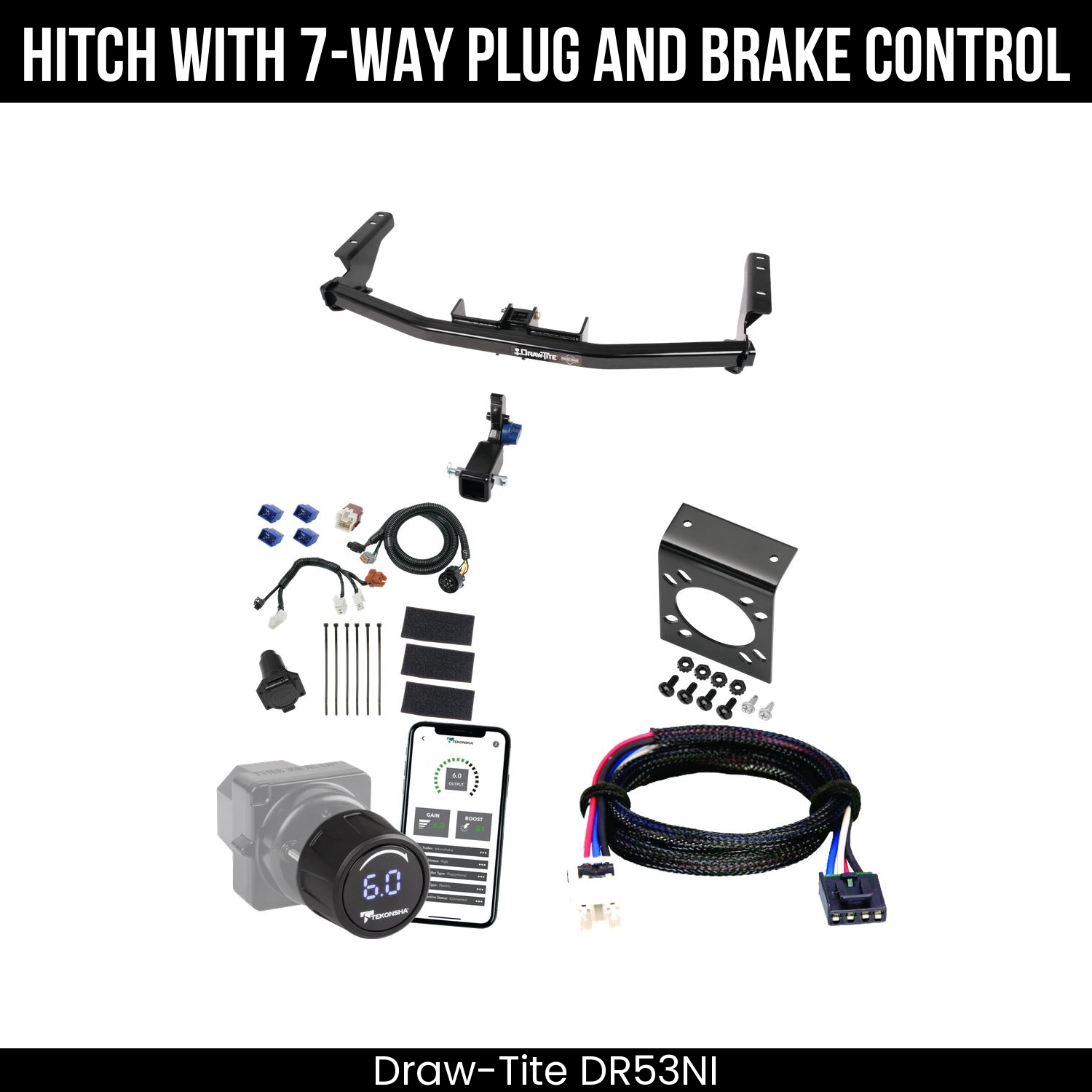 Draw Tite DR53NI Hitch With 7 Way Plug And Brake Control Bundle Featureimg
