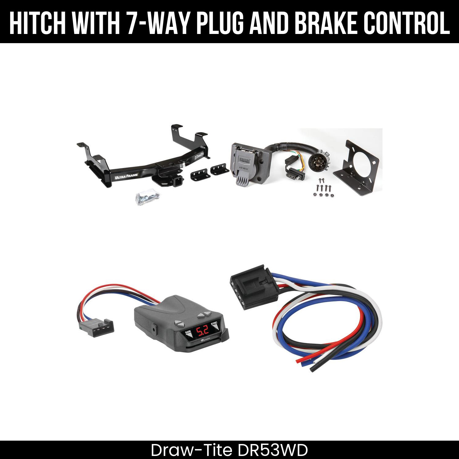 Trailer Hitch , 7-Way , Tekonsha Brakeman IV Brake Control