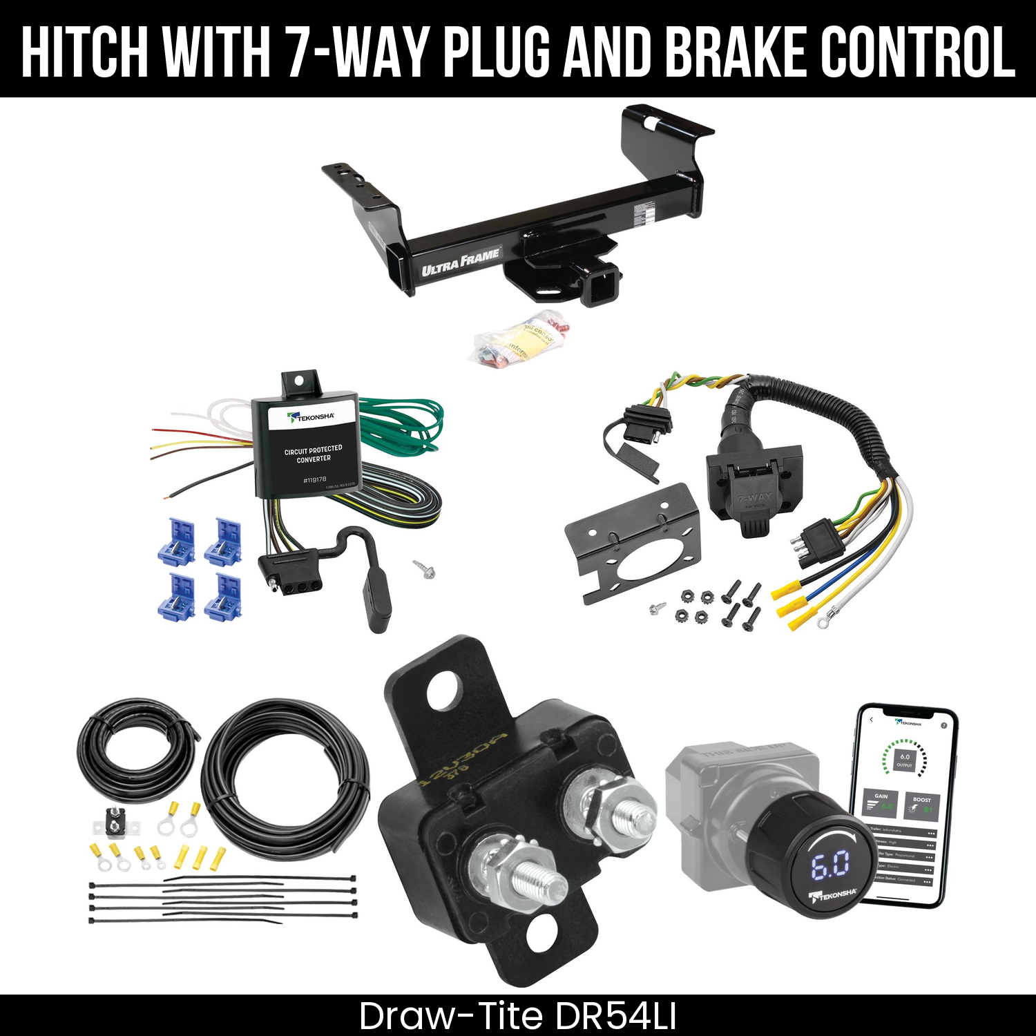 Draw Tite DR54LI Hitch With 7 Way Plug And Brake Control Bundle Featureimg