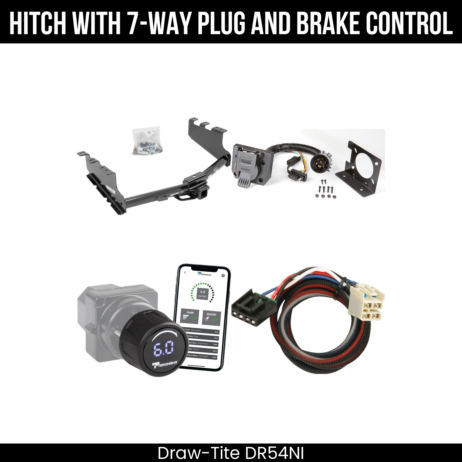Draw Tite DR54NI Hitch With 7 Way Plug And Brake Control Bundle Featureimg