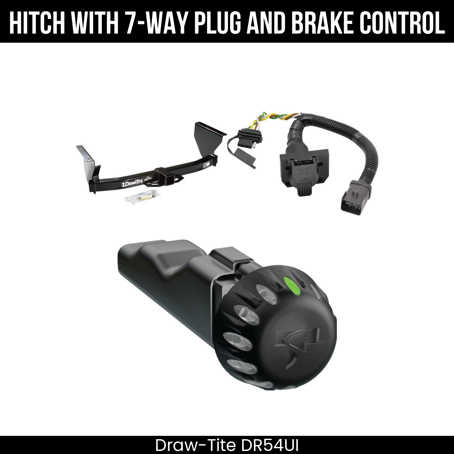Draw Tite DR54UI Hitch With 7 Way Plug And Brake Control Bundle Featureimg
