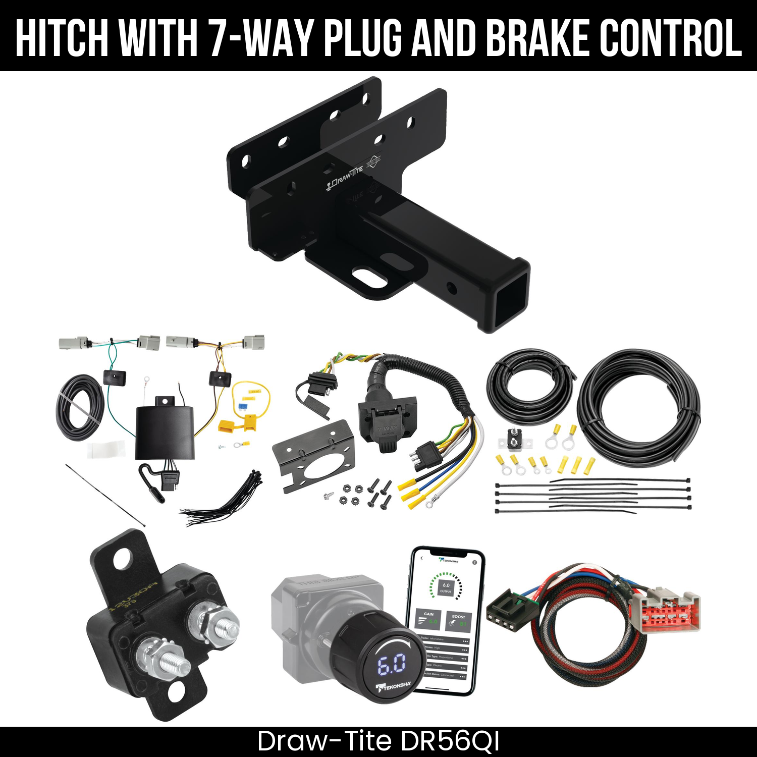 Draw Tite DR56QI Hitch With 7 Way Plug And Brake Control Bundle Featureimg