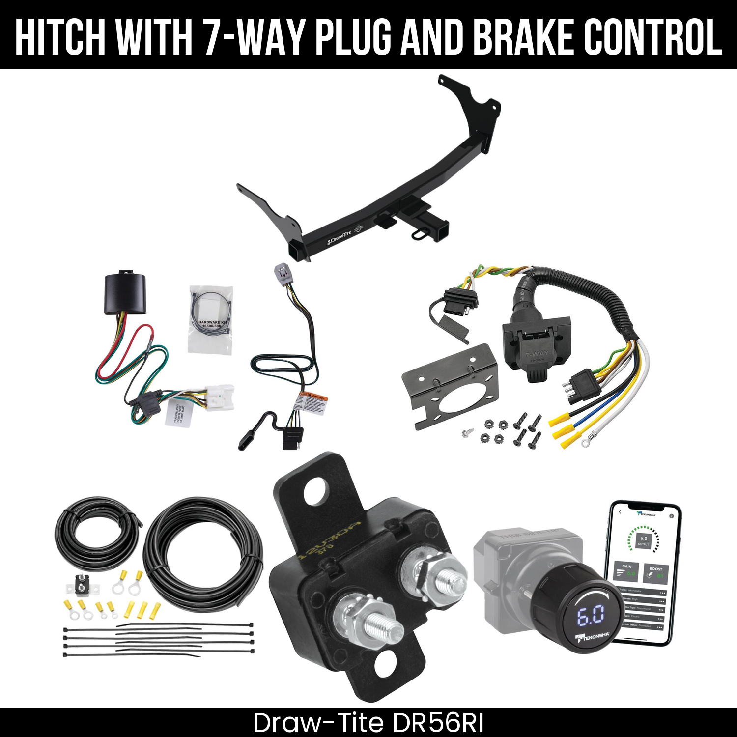 Draw Tite DR56RI Hitch With 7 Way Plug And Brake Control Bundle Featureimg