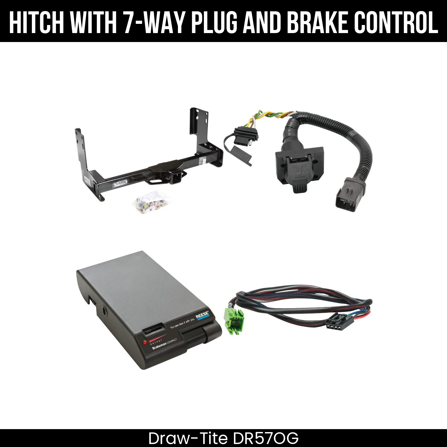 Trailer Hitch , 7-Way , Reese Brakeman Brake Control