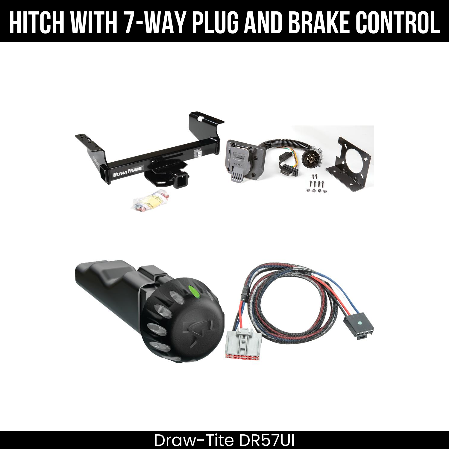 Draw Tite DR57UI Hitch With 7 Way Plug And Brake Control Bundle Featureimg