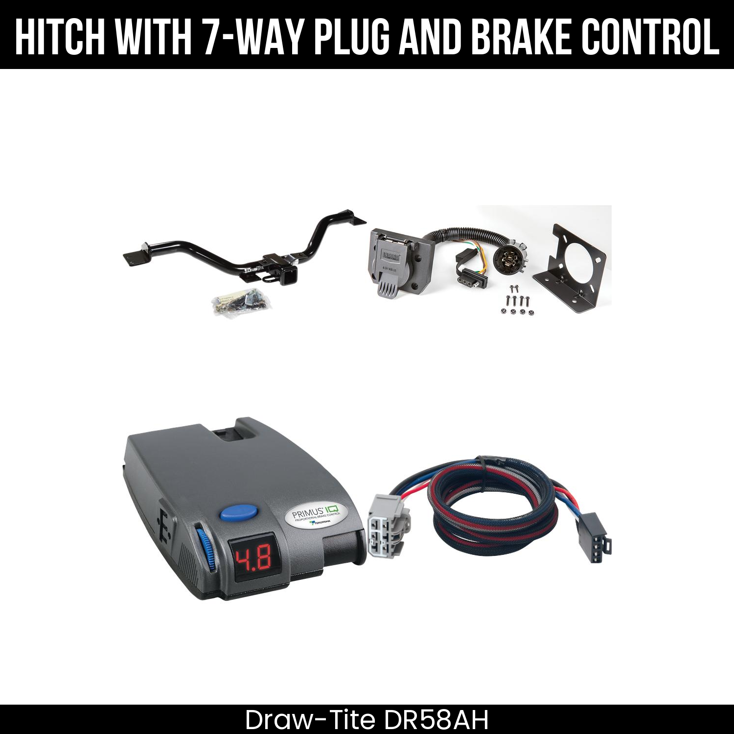 Trailer Hitch , 7-Way , Tekonsha Primus IQ Brake Control