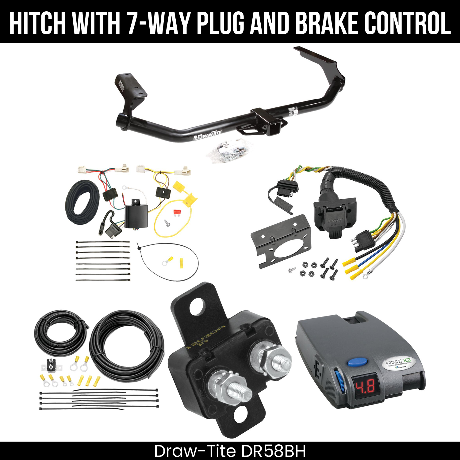 Trailer Hitch , 7-Way , Tekonsha Primus IQ Brake Control