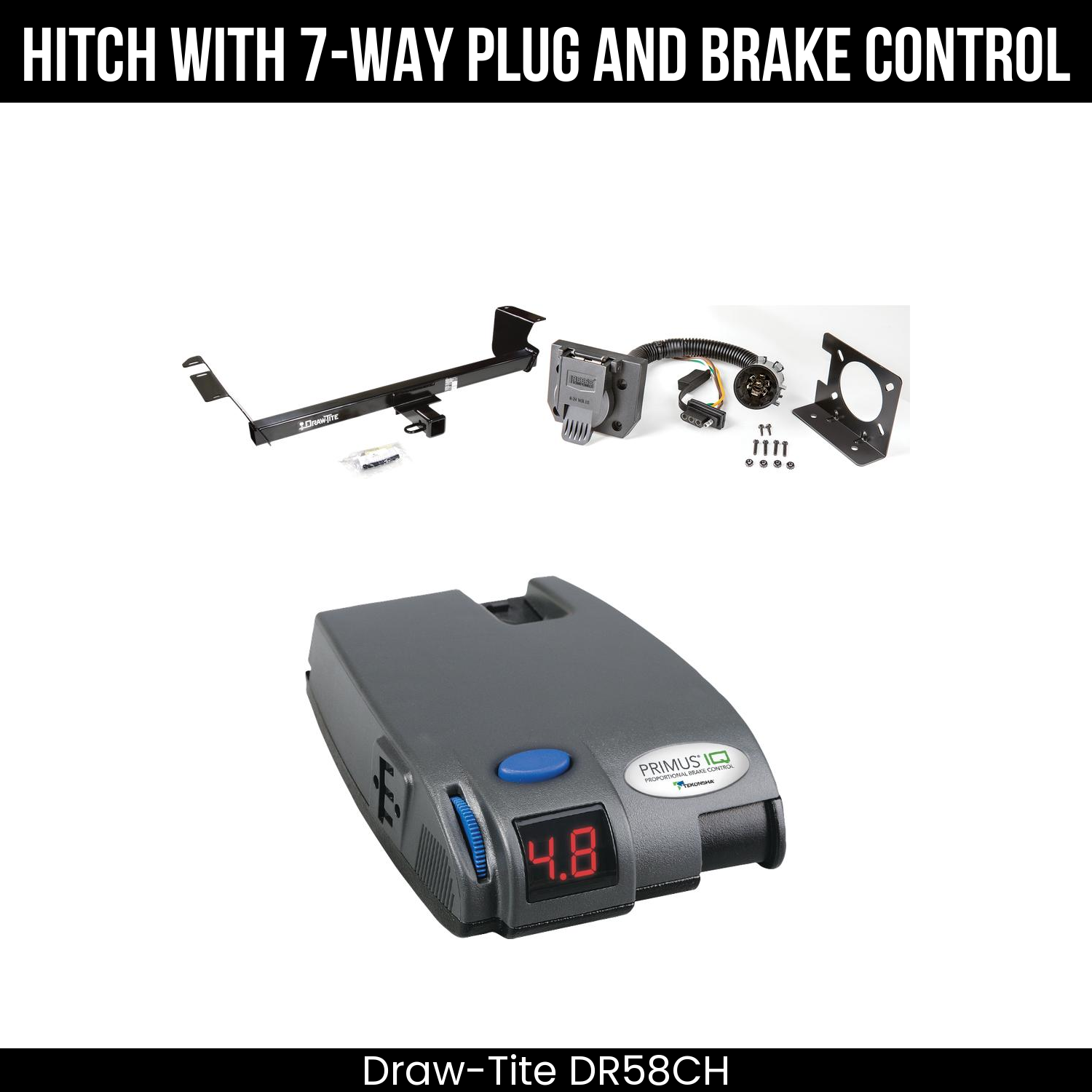 Trailer Hitch , 7-Way , Tekonsha Primus IQ Brake Control