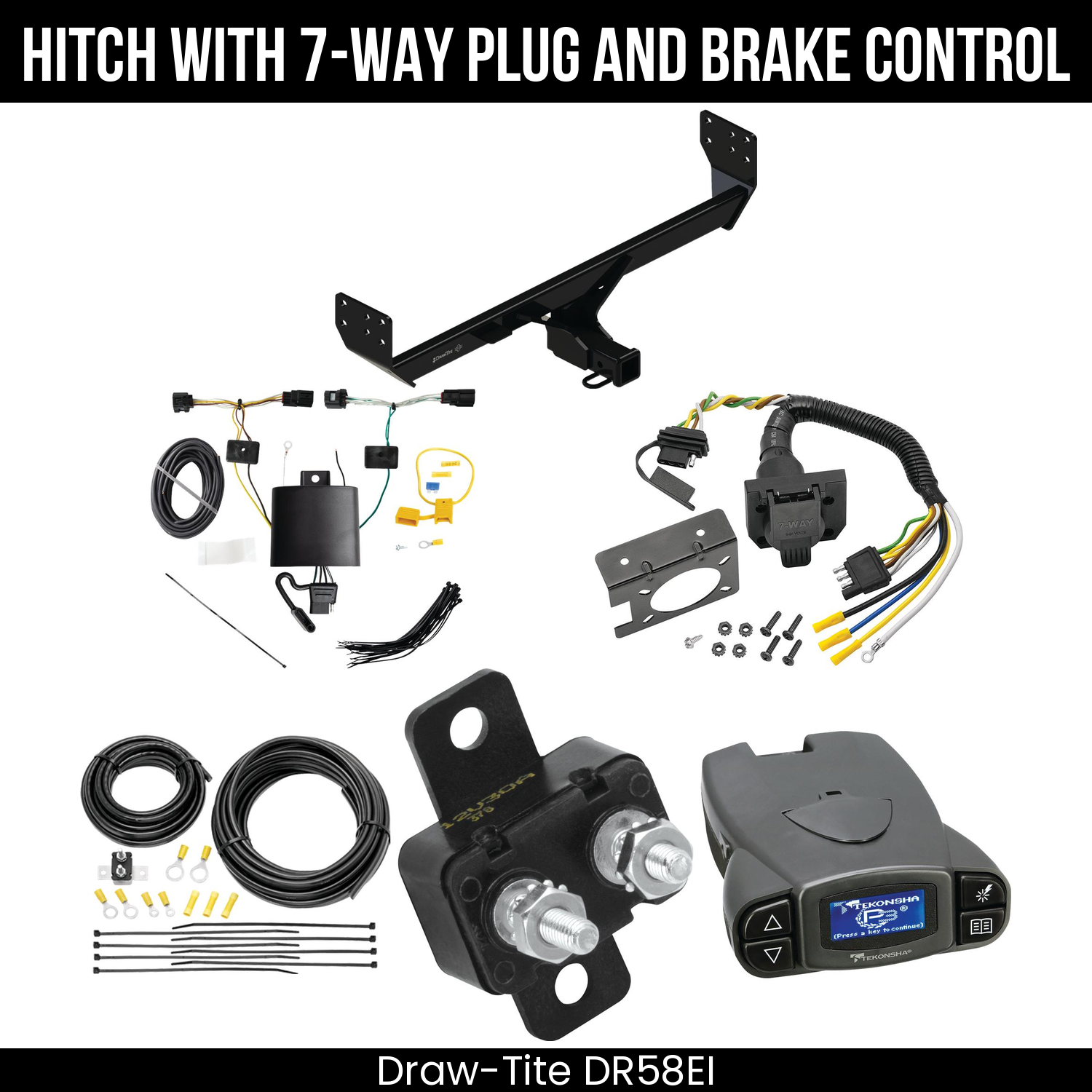 Draw Tite DR58EI Hitch With 7 Way Plug And Brake Control Bundle Featureimg