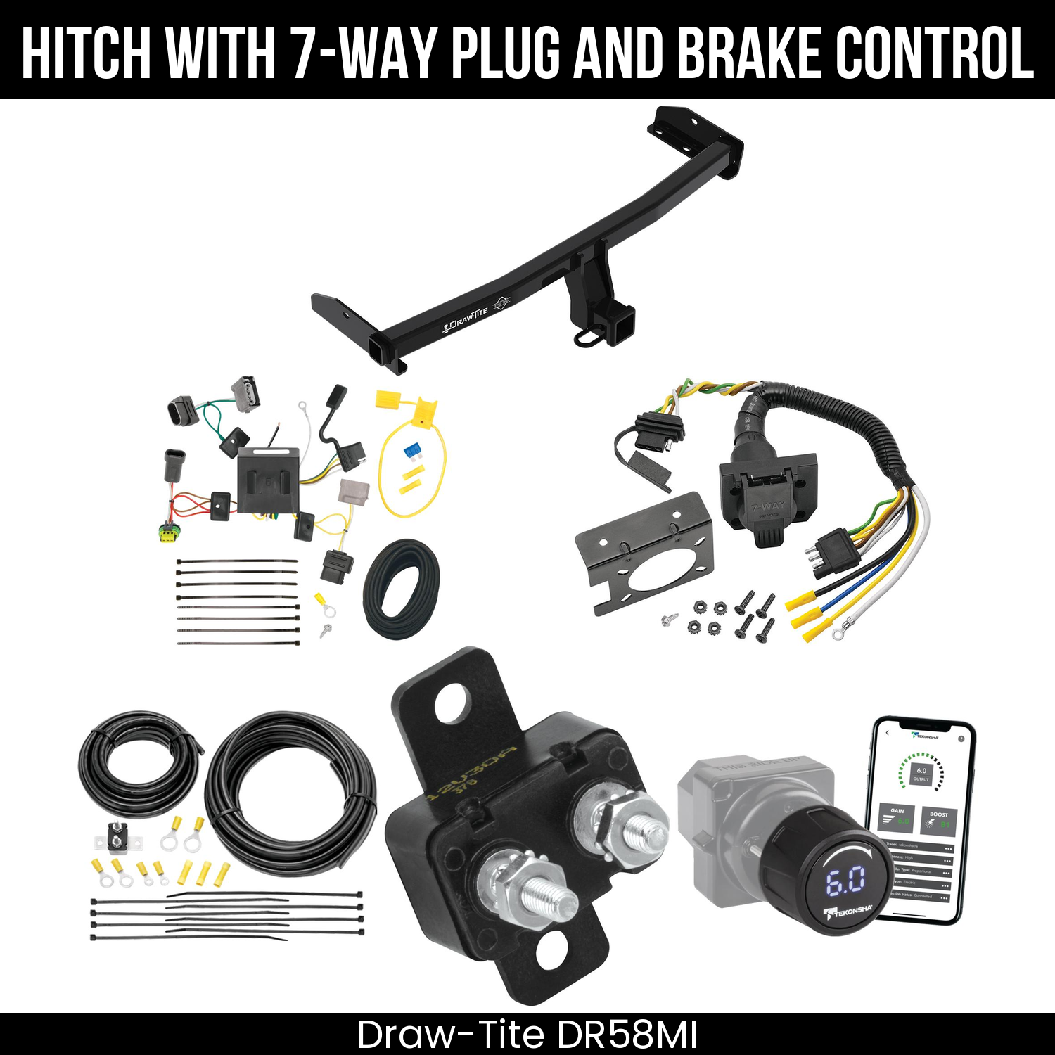 Draw Tite DR58MI Hitch With 7 Way Plug And Brake Control Bundle Featureimg