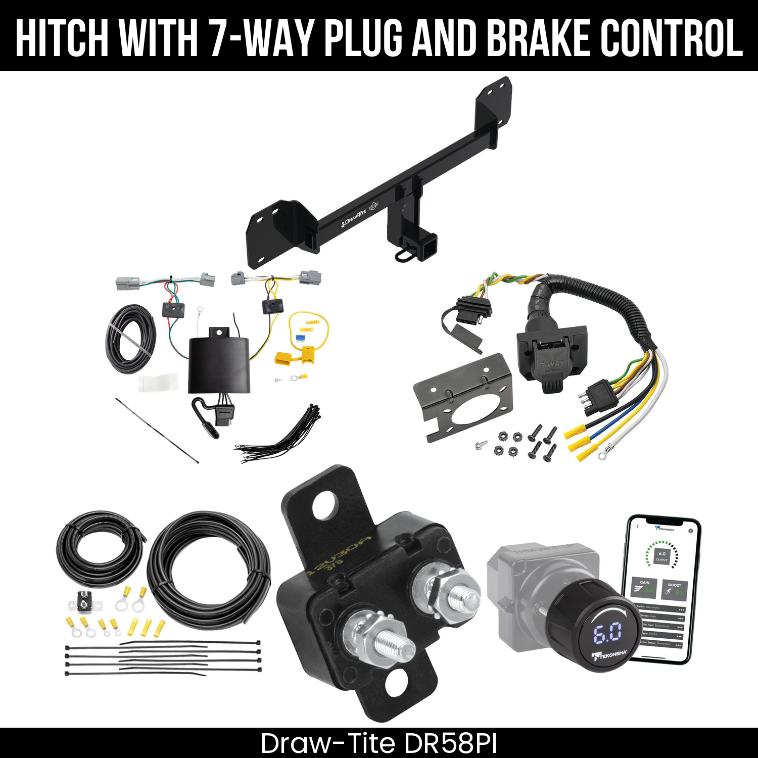 Draw Tite DR58PI Hitch With 7 Way Plug And Brake Control Bundle Featureimg