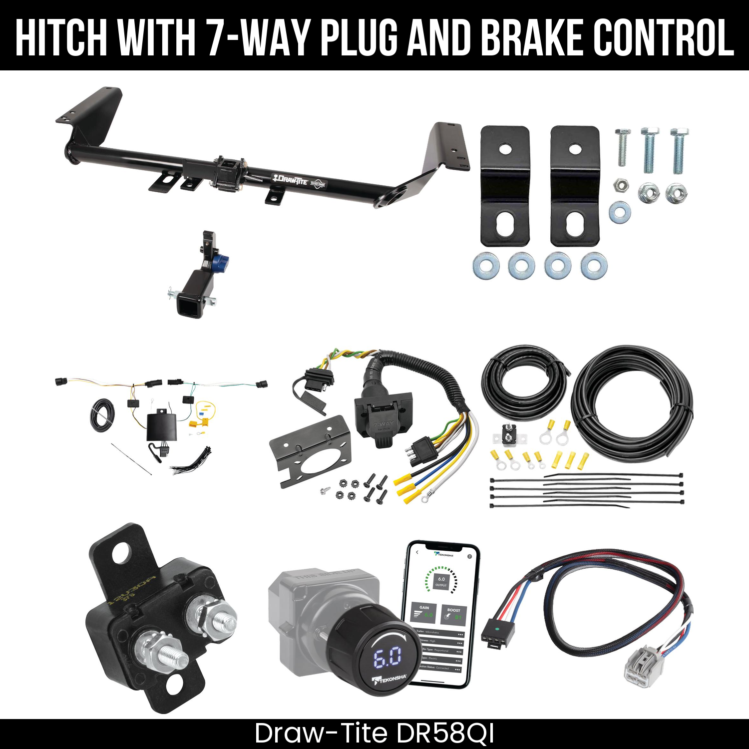 Draw Tite DR58QI Hitch With 7 Way Plug And Brake Control Bundle Featureimg