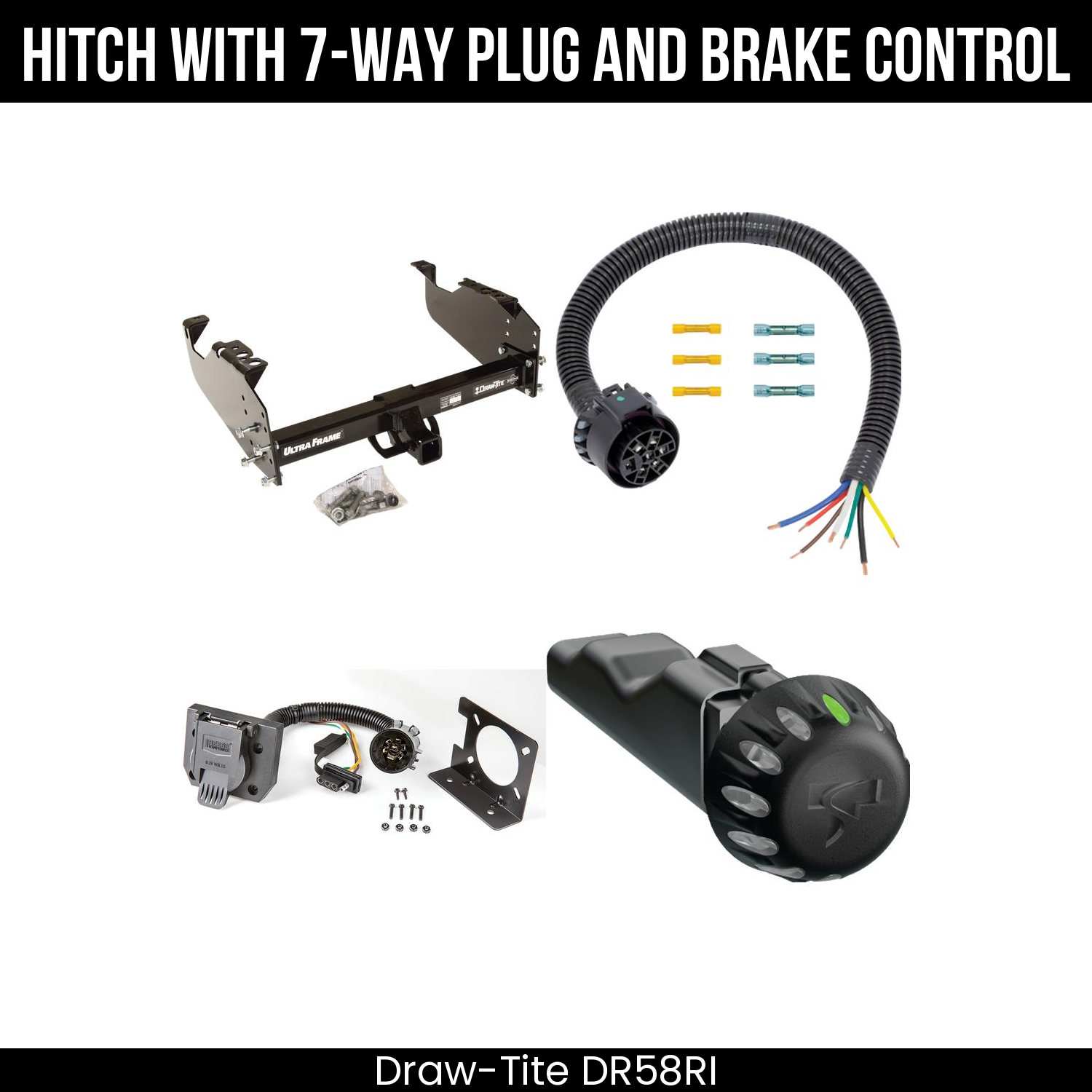 Draw Tite DR58RI Hitch With 7 Way Plug And Brake Control Bundle Featureimg