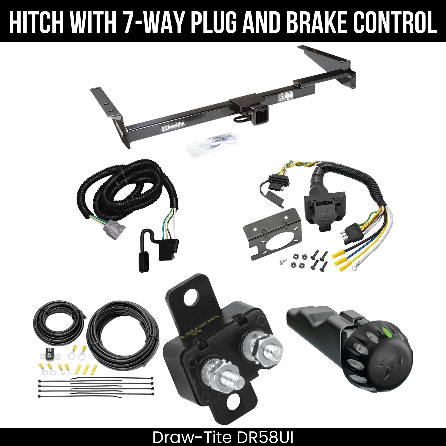Draw Tite DR58UI Hitch With 7 Way Plug And Brake Control Bundle Featureimg