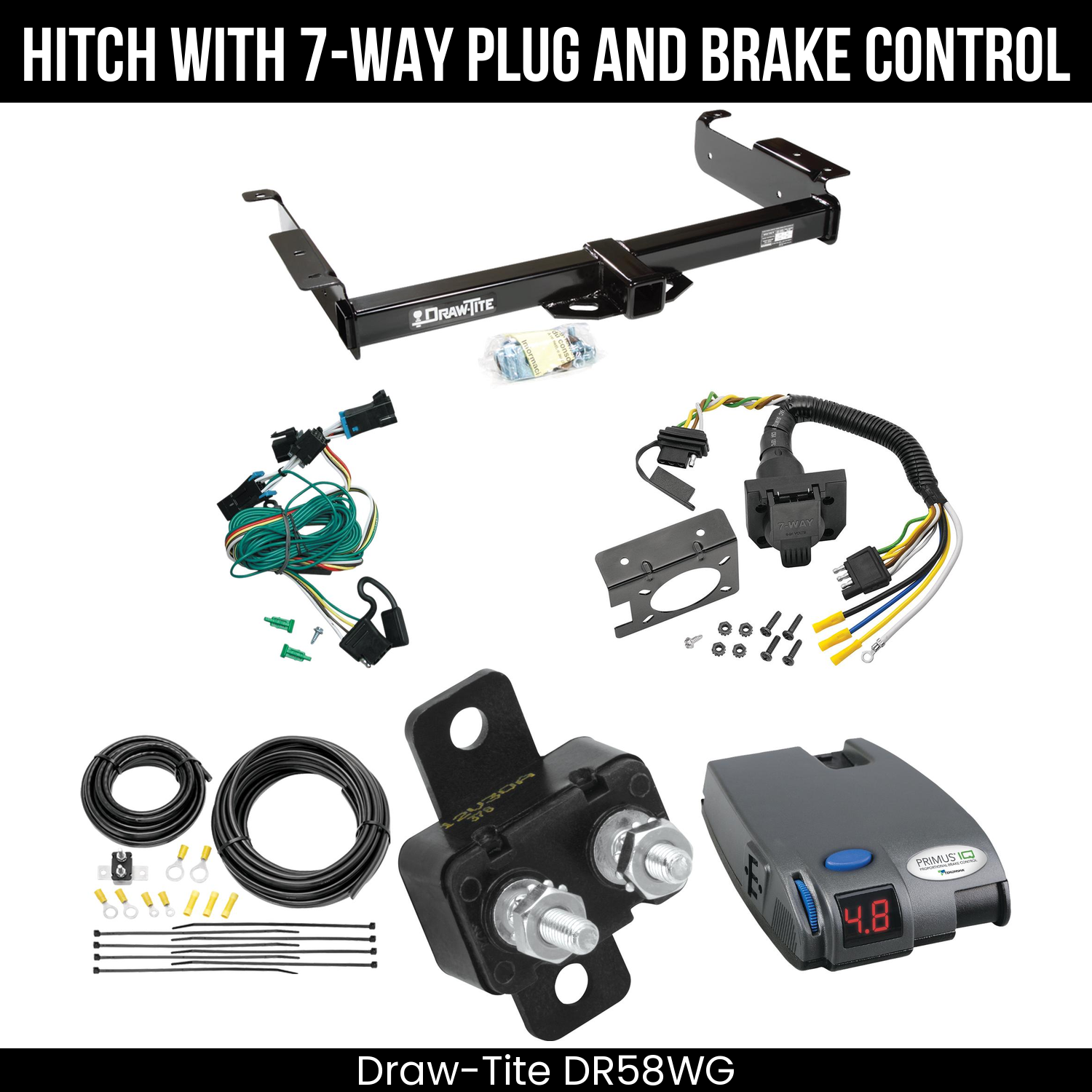 Trailer Hitch , 7-Way , Tekonsha Primus IQ Brake Control