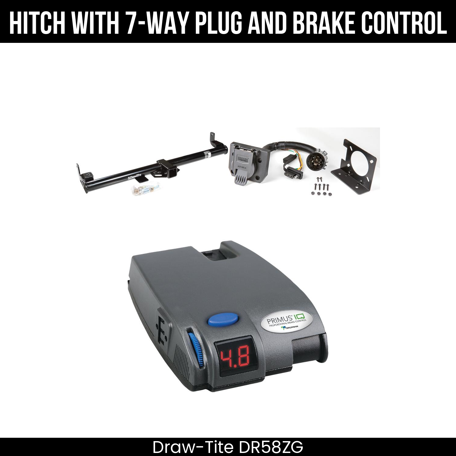 Trailer Hitch , 7-Way , Tekonsha Primus IQ Brake Control