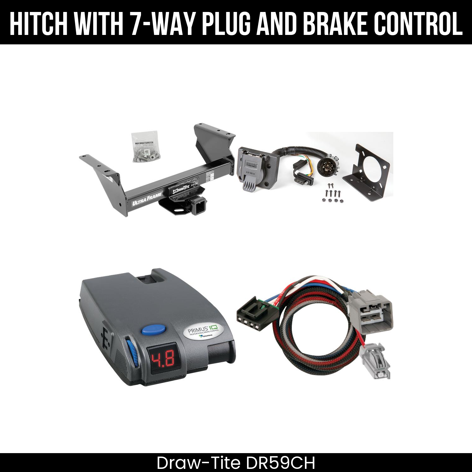 Trailer Hitch , 7-Way , Tekonsha Primus IQ Brake Control