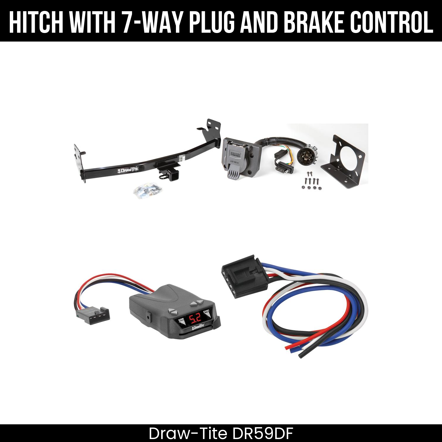 Trailer Hitch , 7-Way , Draw-Tite Activator IV Brake Control