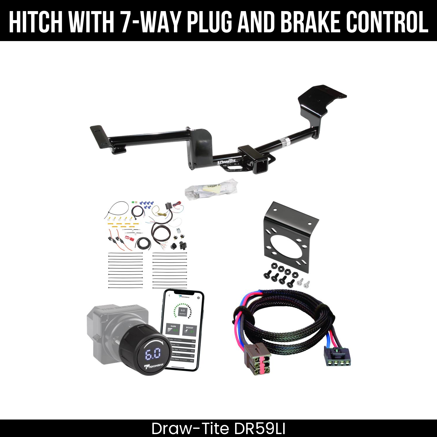 Draw Tite DR59LI Hitch With 7 Way Plug And Brake Control Bundle Featureimg