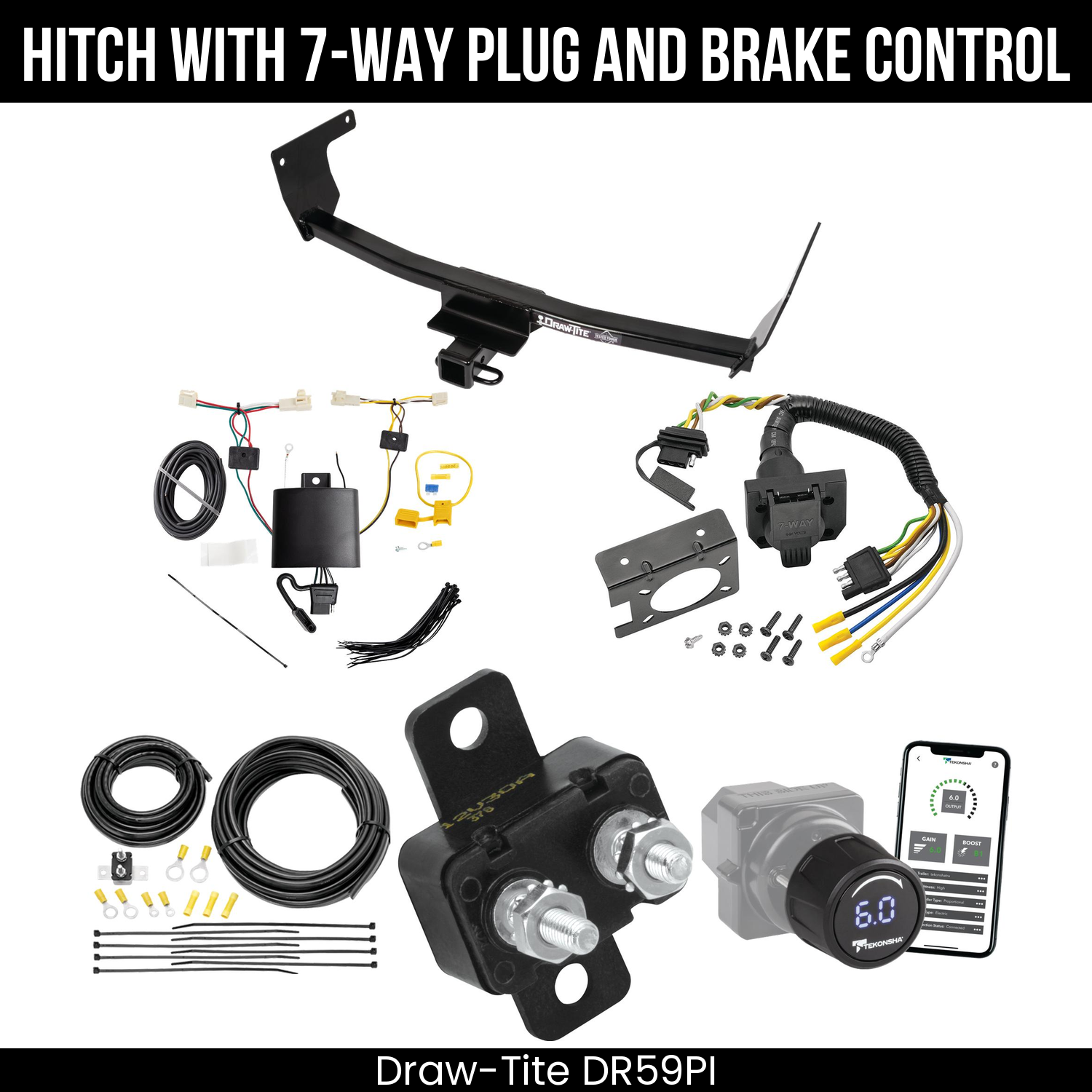 Draw Tite DR59PI Hitch With 7 Way Plug And Brake Control Bundle Featureimg