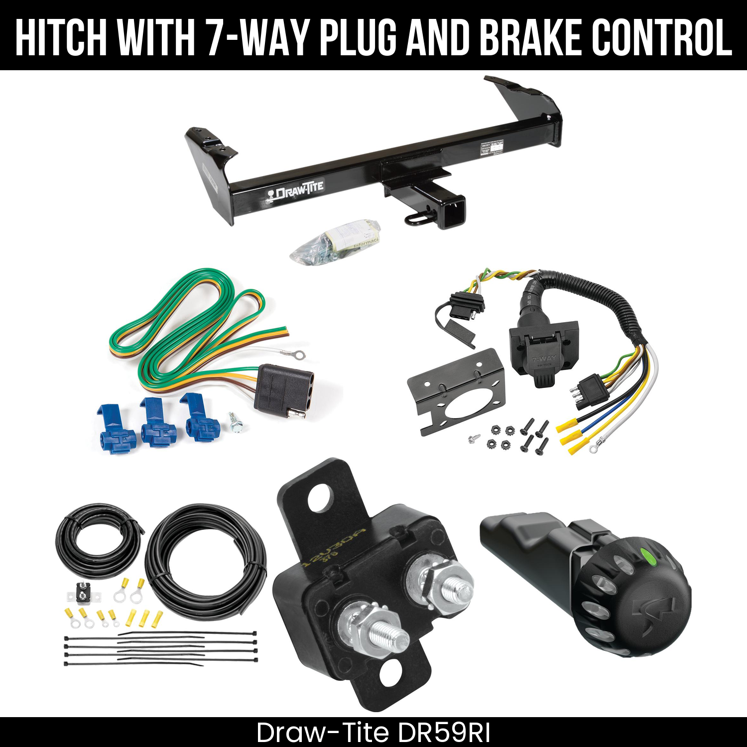Draw Tite DR59RI Hitch With 7 Way Plug And Brake Control Bundle Featureimg
