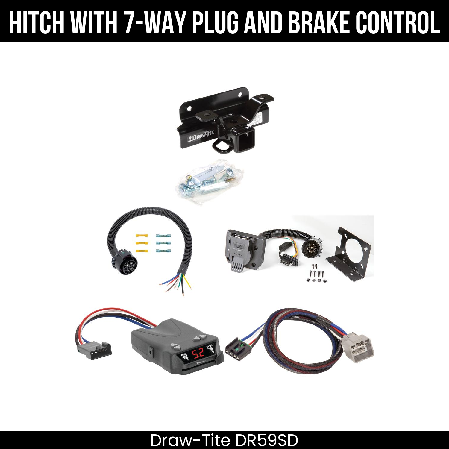 Trailer Hitch , 7-Way , Tekonsha Brakeman IV Brake Control