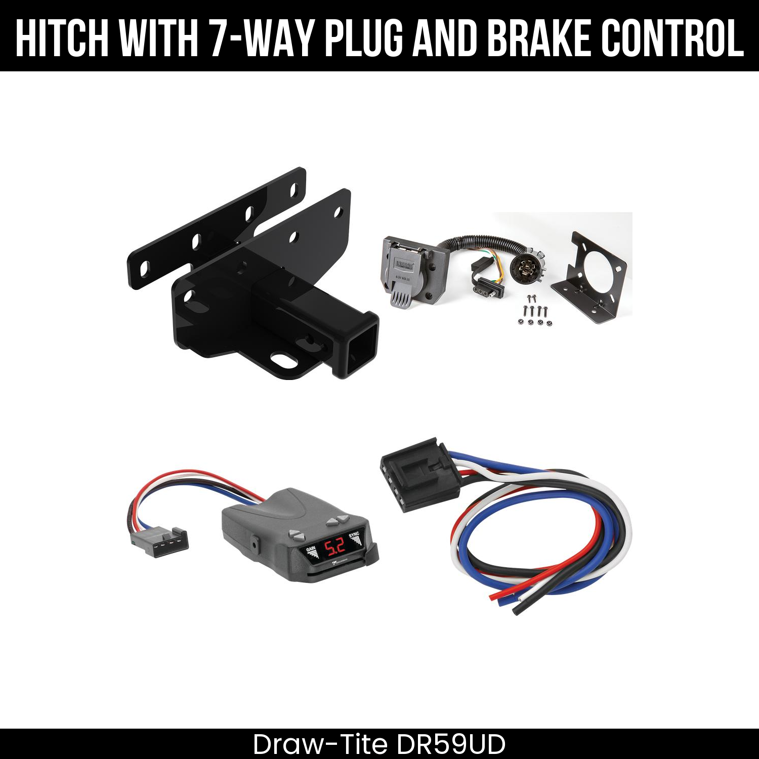 Trailer Hitch , 7-Way , Tekonsha Brakeman IV Brake Control
