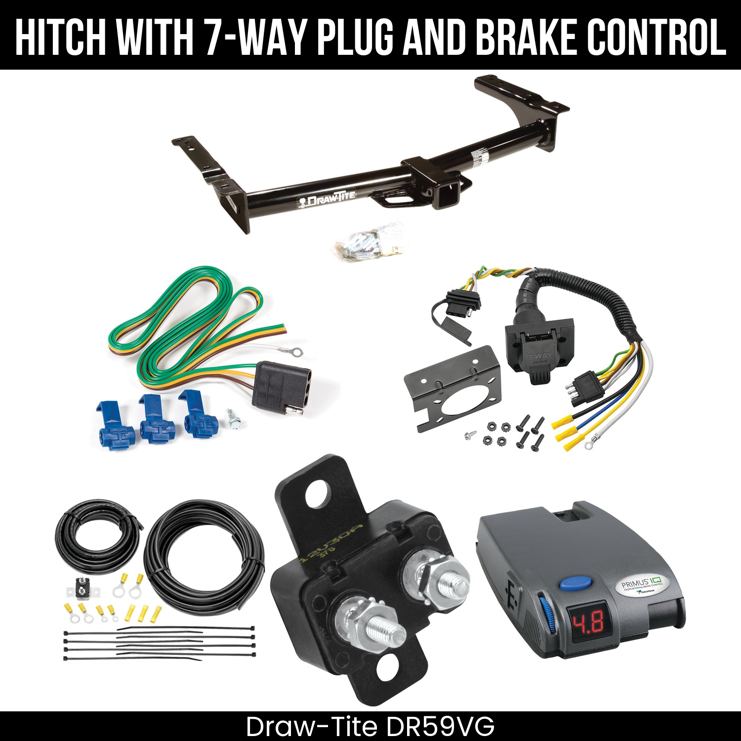 Trailer Hitch , 7-Way , Tekonsha Primus IQ Brake Control