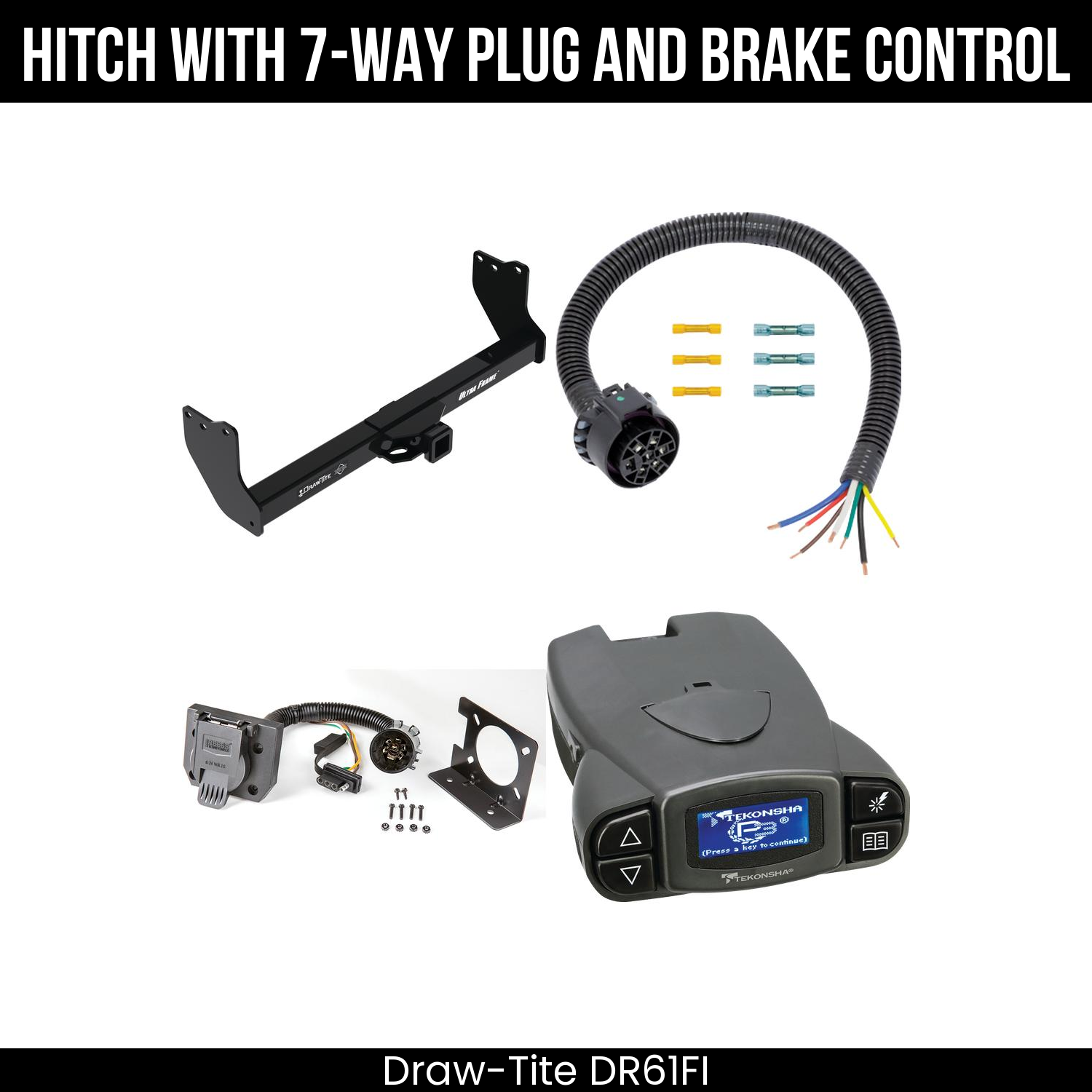 Draw Tite DR61FI Hitch With 7 Way Plug And Brake Control Bundle Featureimg