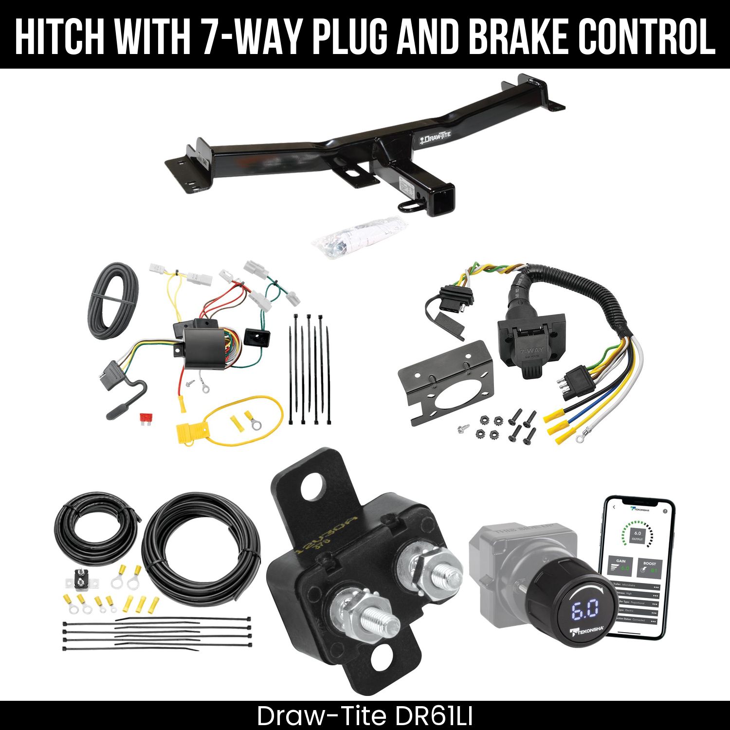 Draw Tite DR61LI Hitch With 7 Way Plug And Brake Control Bundle Featureimg