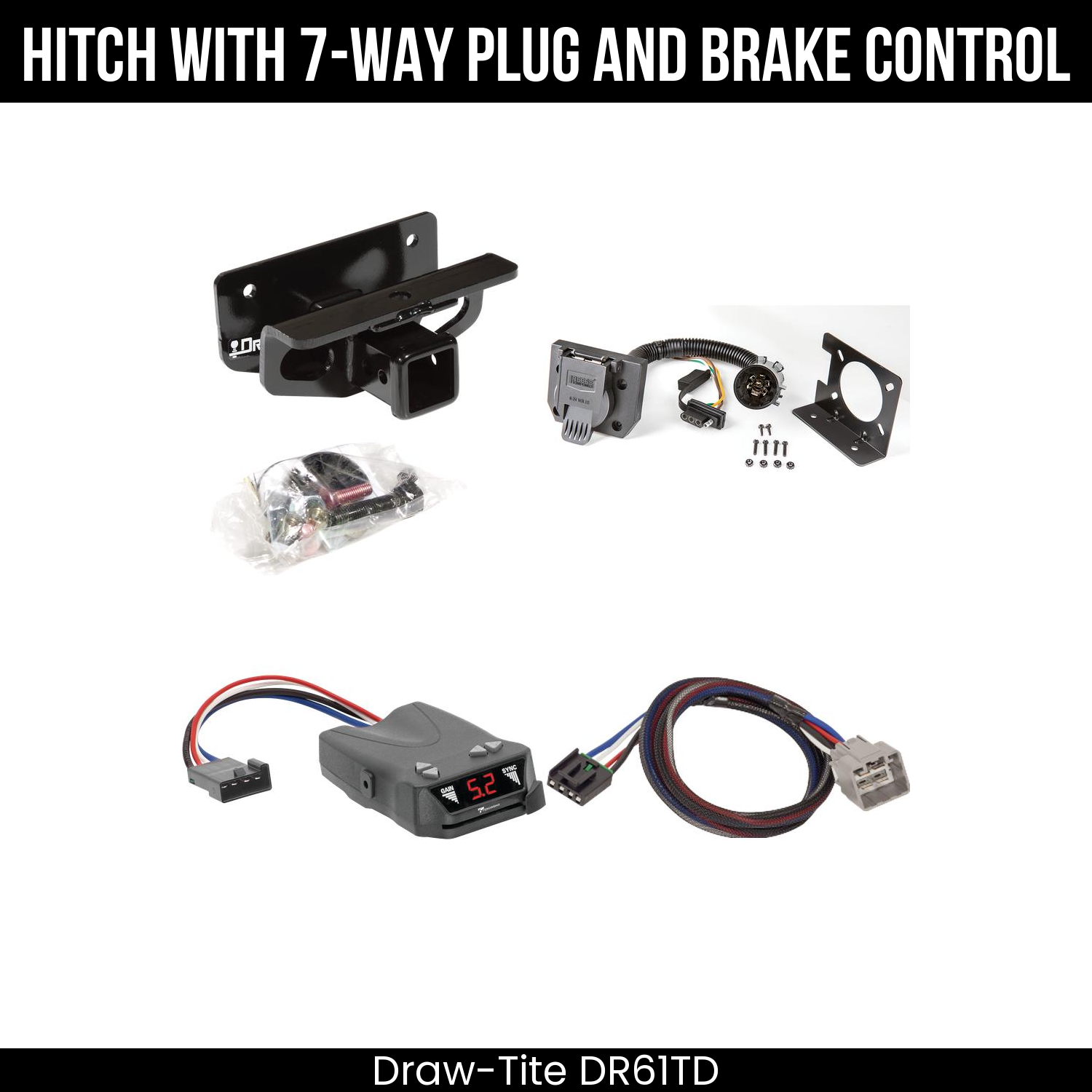 Trailer Hitch , 7-Way , Tekonsha Brakeman IV Brake Control