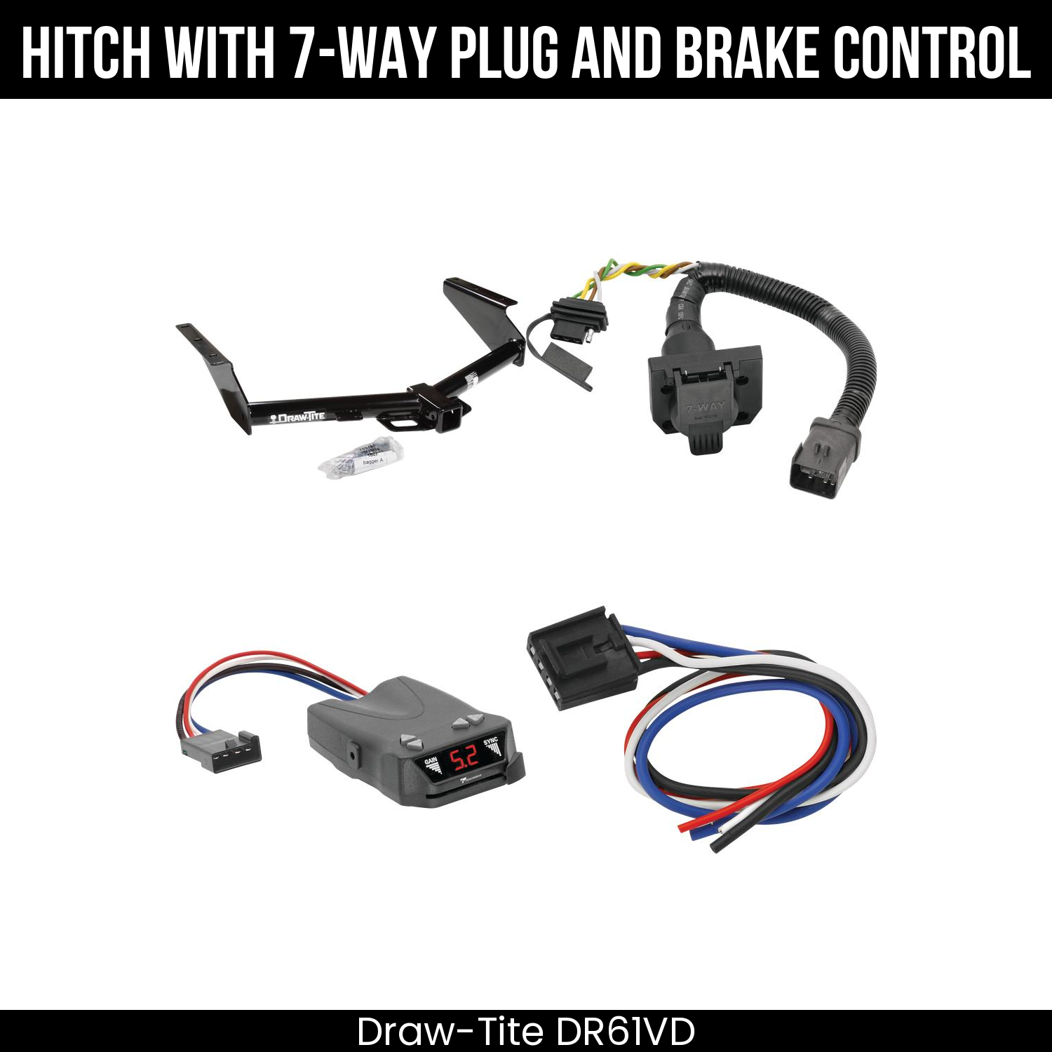 Trailer Hitch , 7-Way , Tekonsha Brakeman IV Brake Control