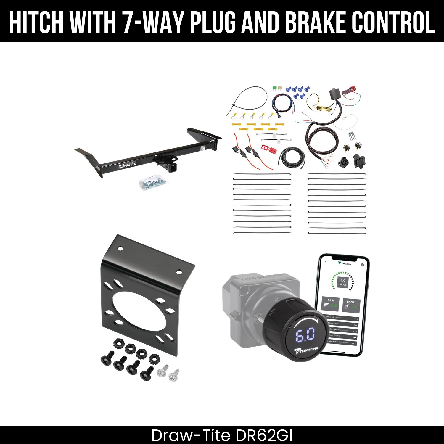Draw Tite DR62GI Hitch With 7 Way Plug And Brake Control Bundle Featureimg