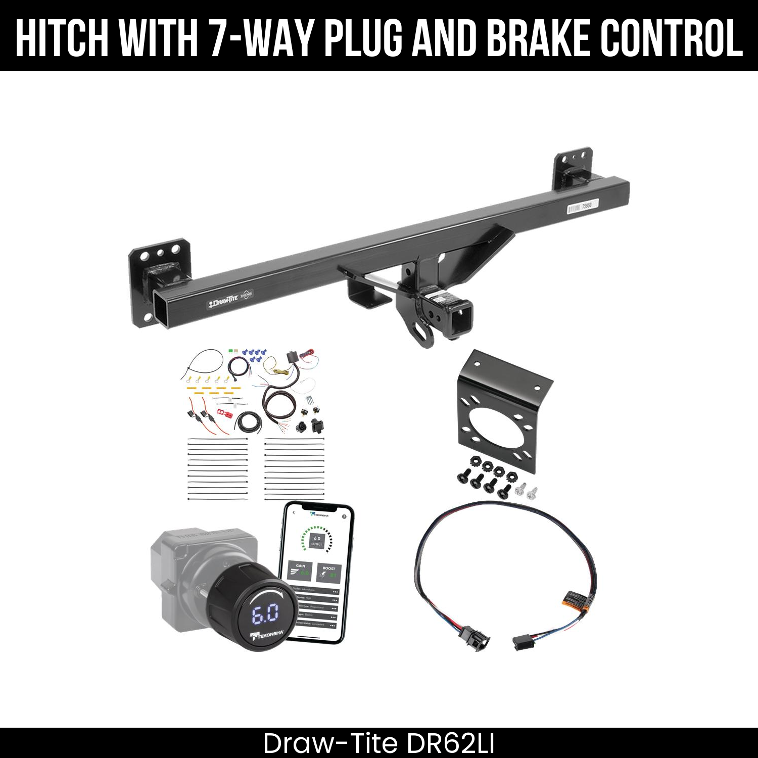 Draw Tite DR62LI Hitch With 7 Way Plug And Brake Control Bundle Featureimg