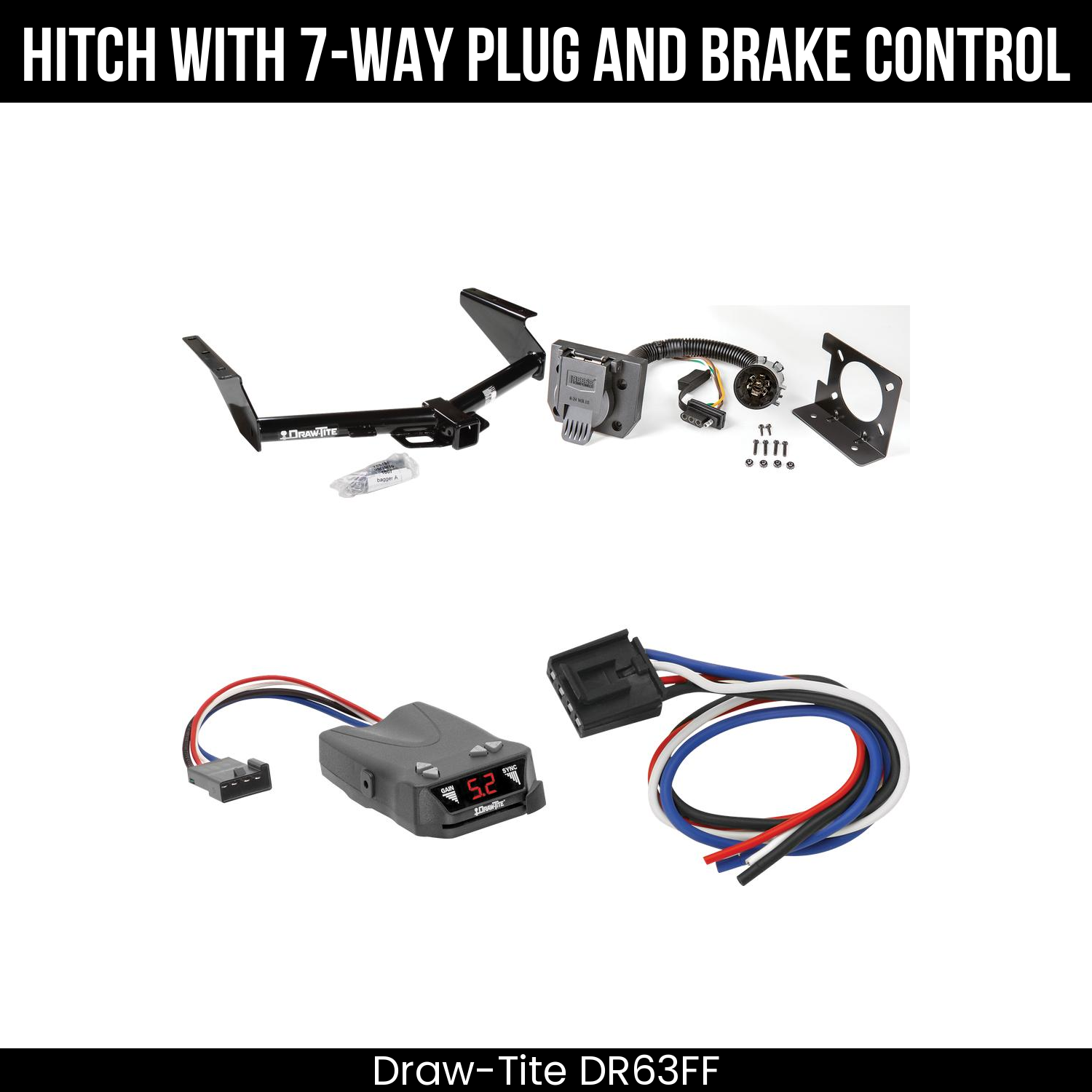 Trailer Hitch , 7-Way , Draw-Tite Activator IV Brake Control