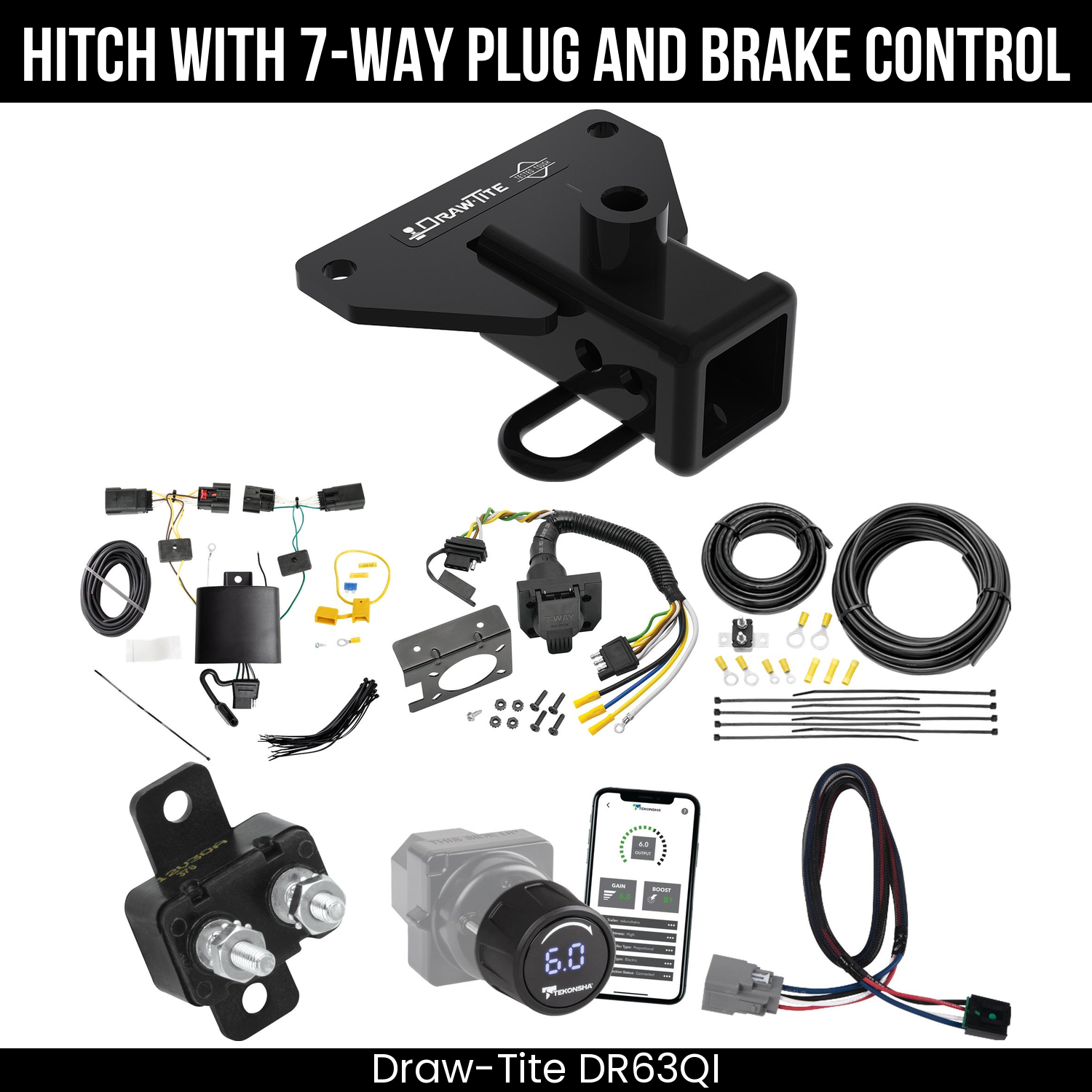 Draw Tite DR63QI Hitch With 7 Way Plug And Brake Control Bundle Featureimg