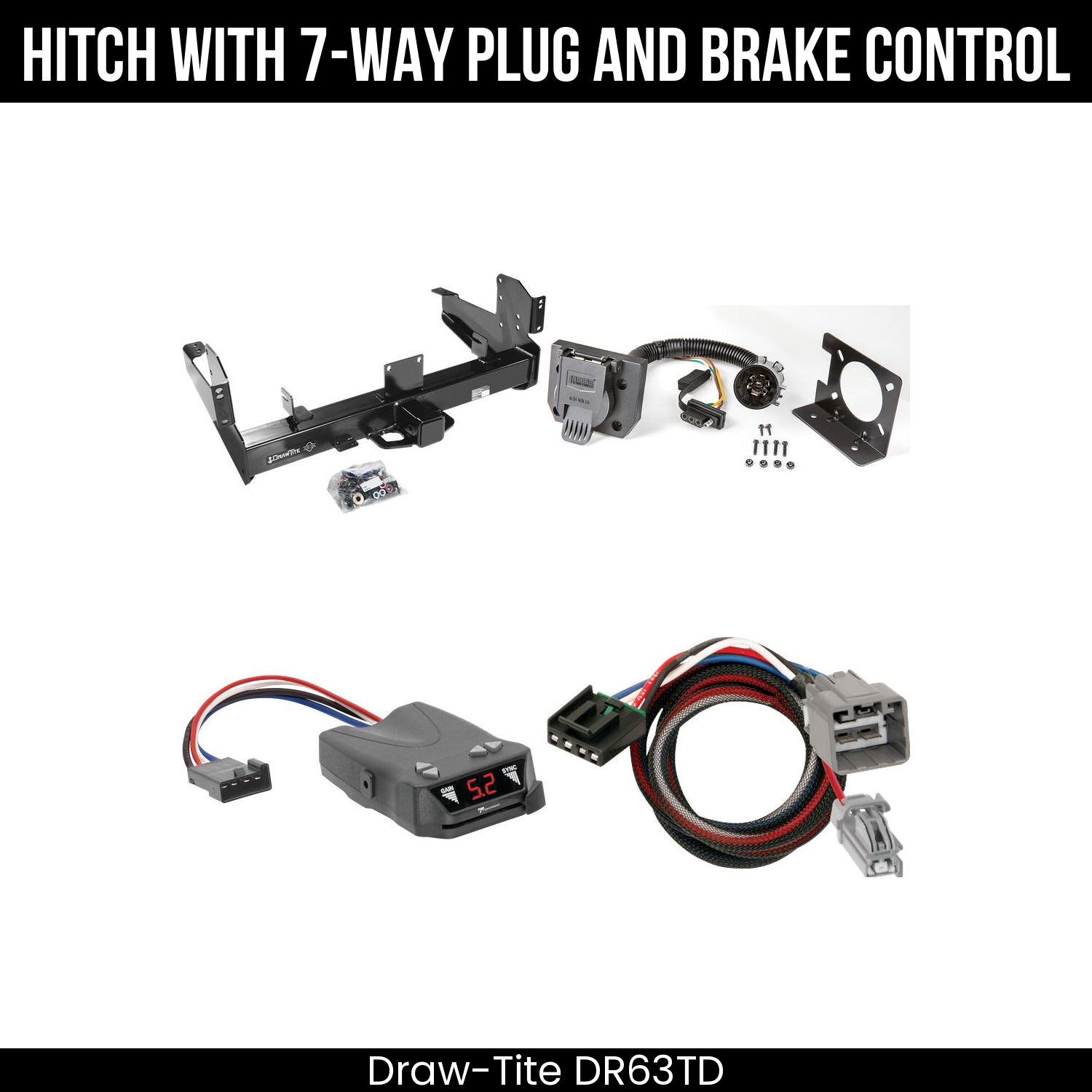 Trailer Hitch , 7-Way , Tekonsha Brakeman IV Brake Control