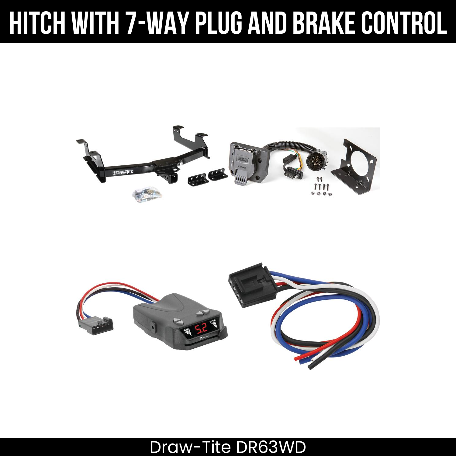 Trailer Hitch , 7-Way , Tekonsha Brakeman IV Brake Control