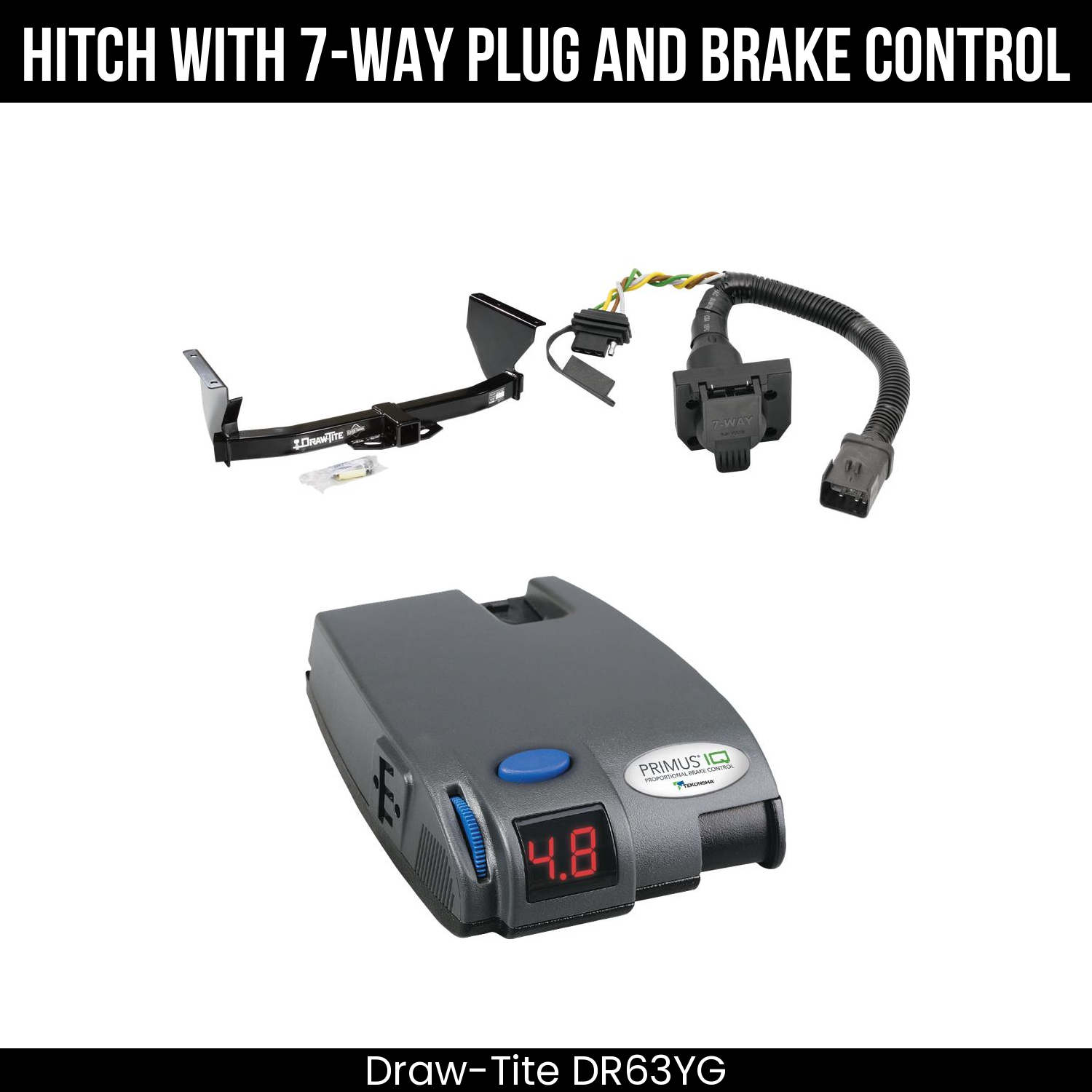 Trailer Hitch , 7-Way , Tekonsha Primus IQ Brake Control