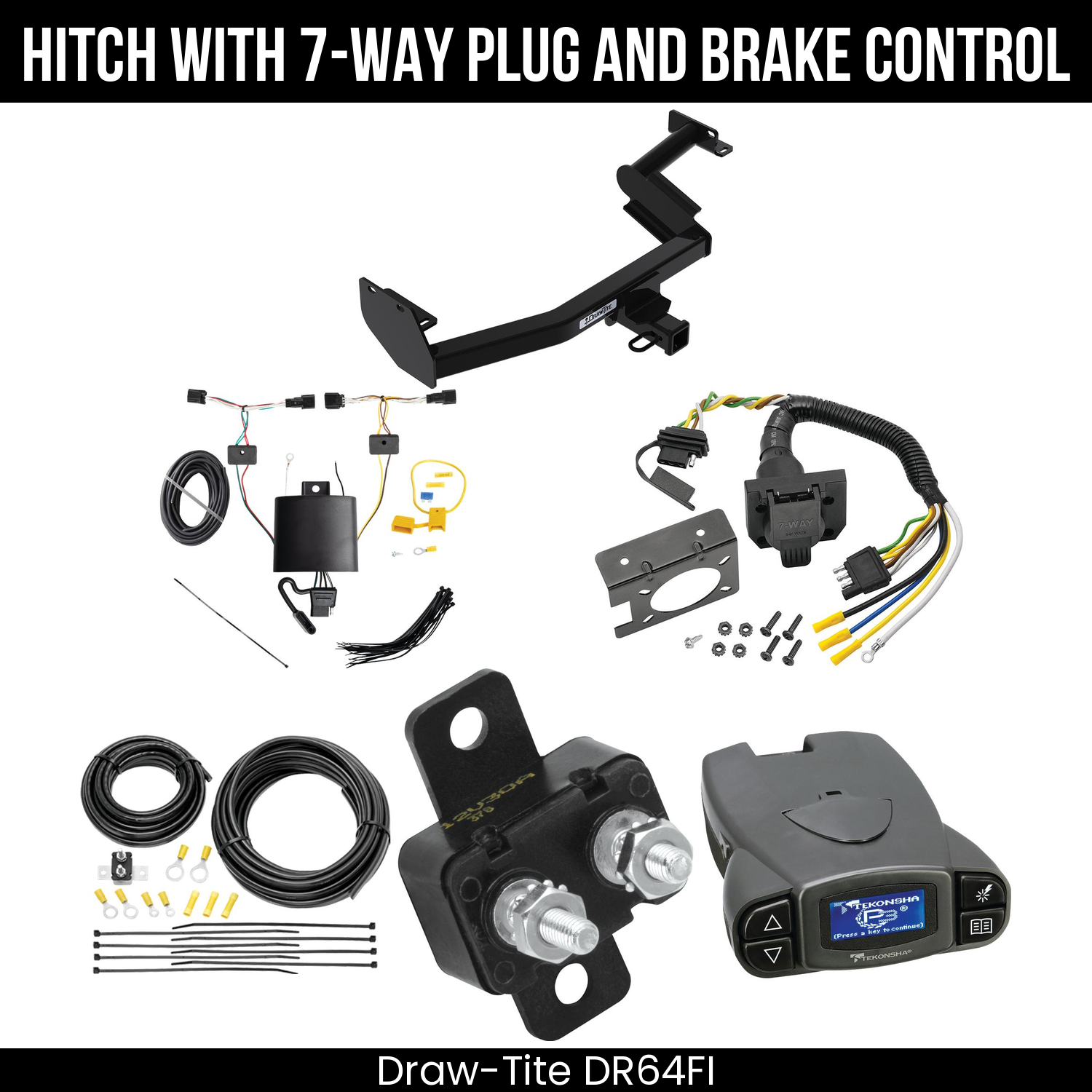 Draw Tite DR64FI Hitch With 7 Way Plug And Brake Control Bundle Featureimg