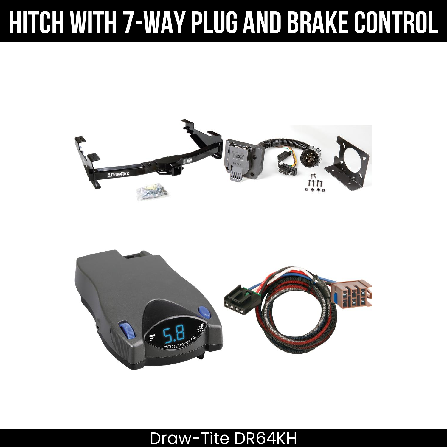 Trailer Hitch , 7-Way , Tekonsha Prodigy P2 Brake Control