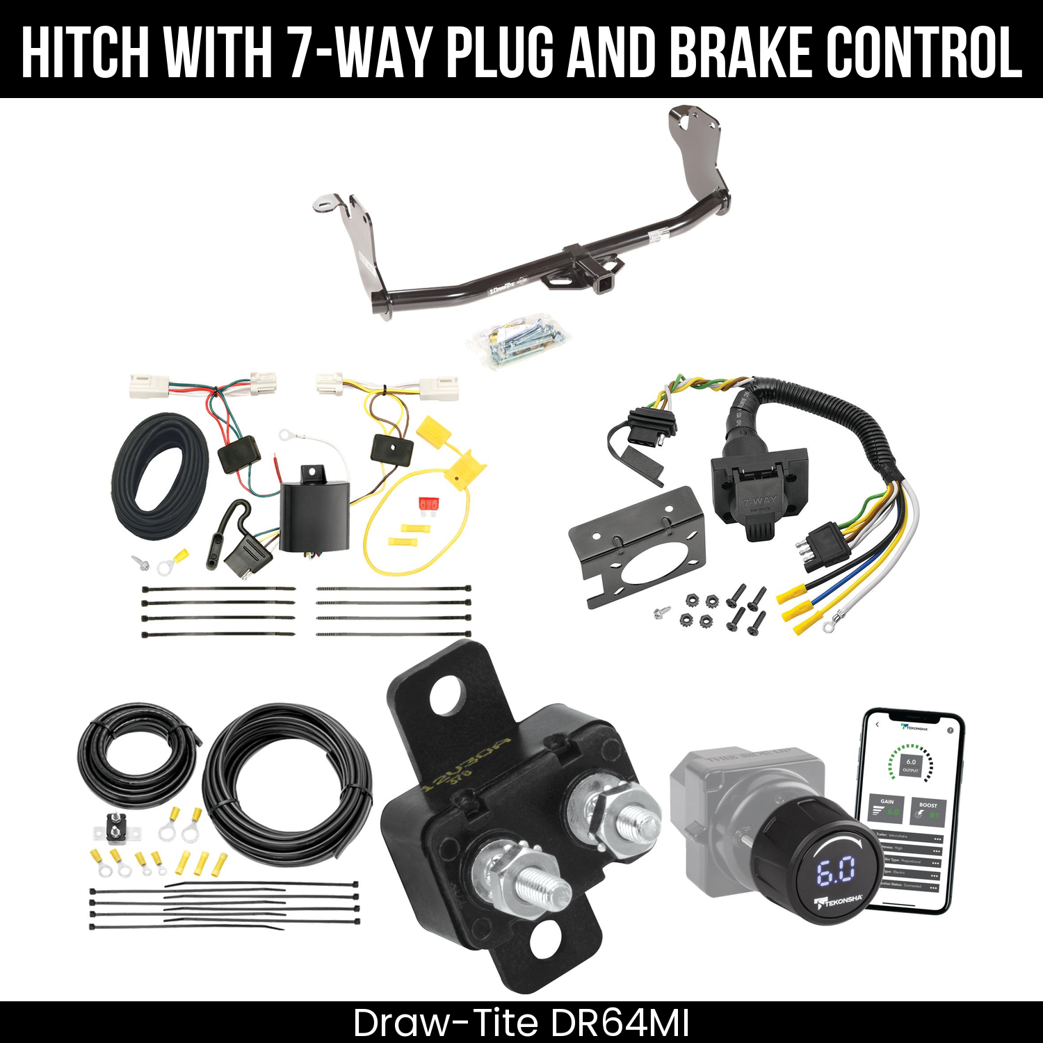 Draw Tite DR64MI Hitch With 7 Way Plug And Brake Control Bundle Featureimg