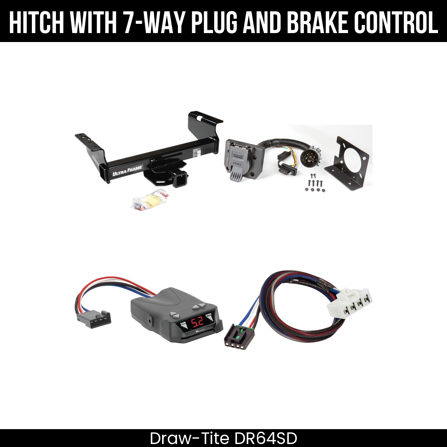 Trailer Hitch , 7-Way , Tekonsha Brakeman IV Brake Control