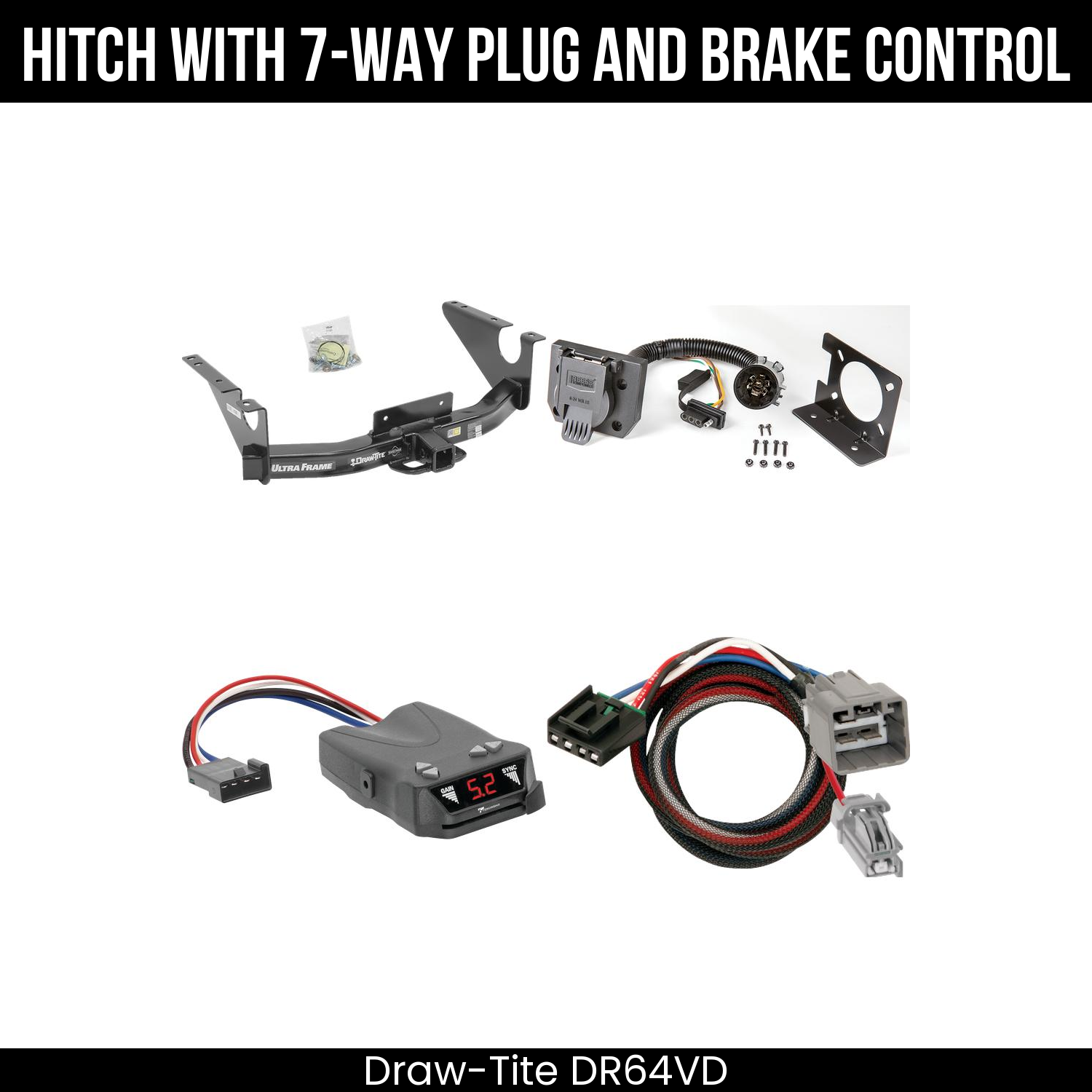 Trailer Hitch , 7-Way , Tekonsha Brakeman IV Brake Control