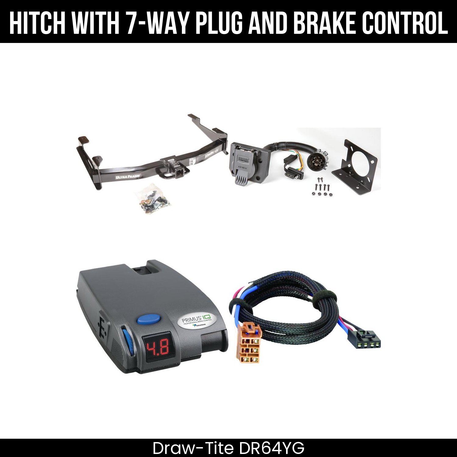 Trailer Hitch , 7-Way , Tekonsha Primus IQ Brake Control